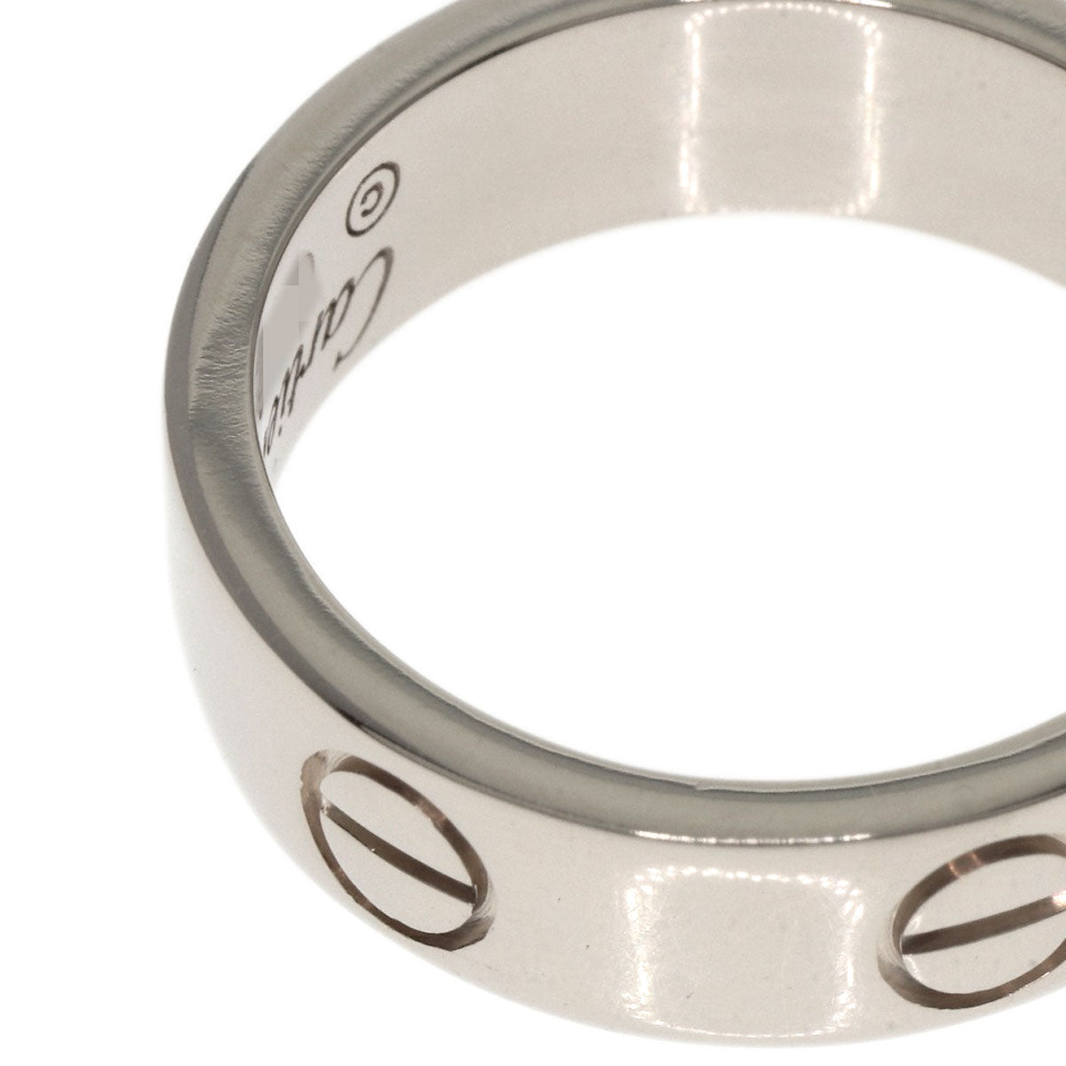 CARTIER Ring love ring #51 K18 White Gold Ladies