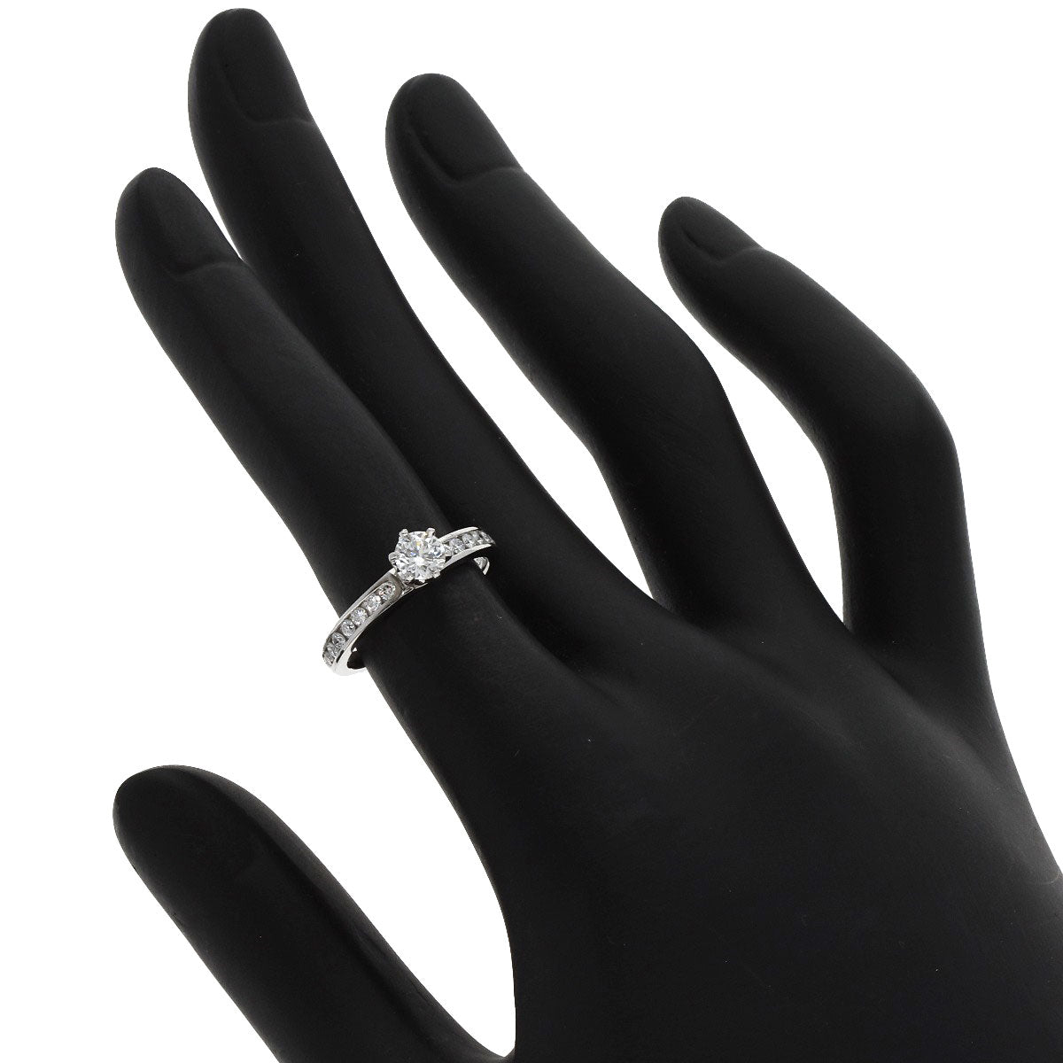 TIFFANY&Co. Ring Channel Setting Diamond Platinum PT950 Ladies