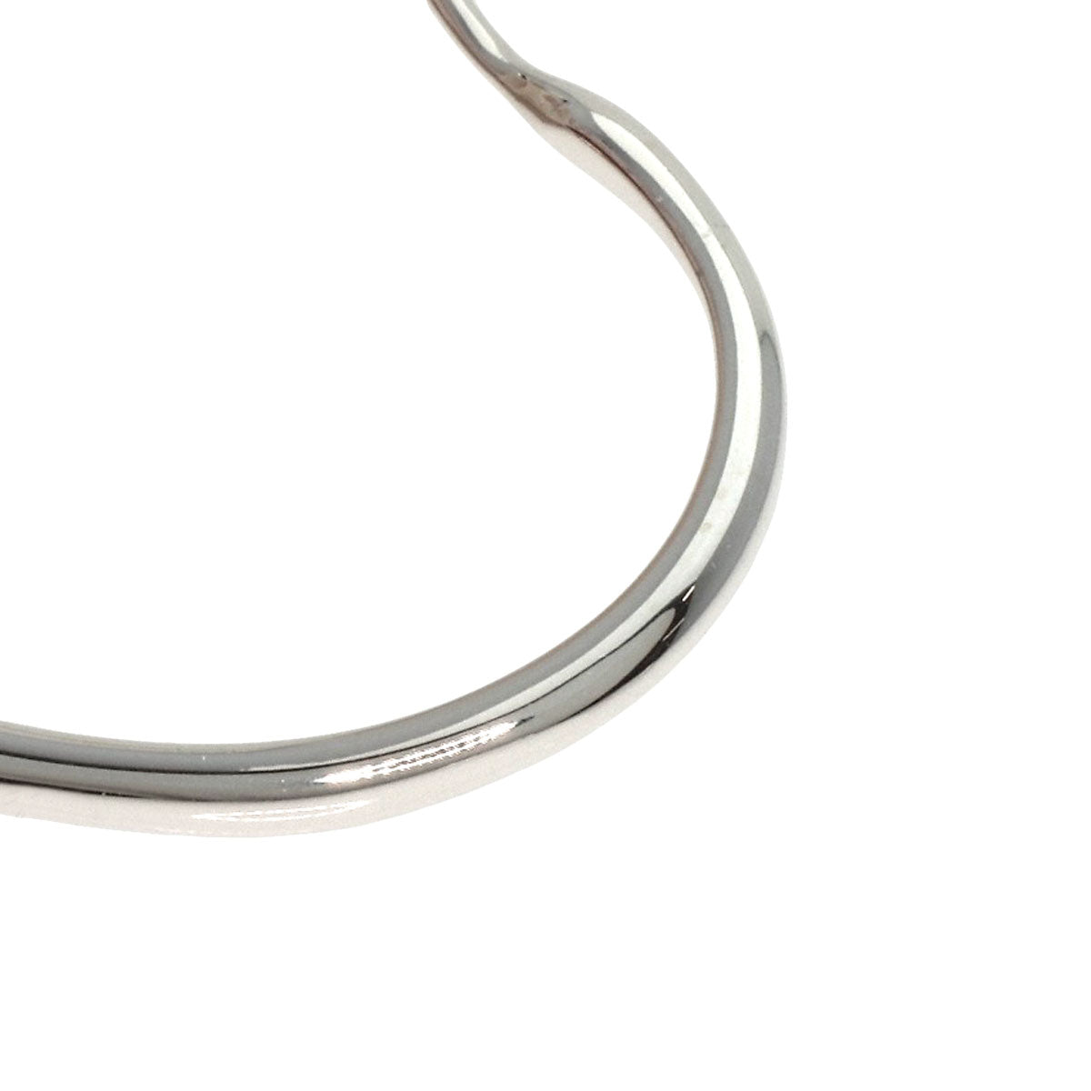 TIFFANY&Co. earring Open heart hoop Silver Ladies