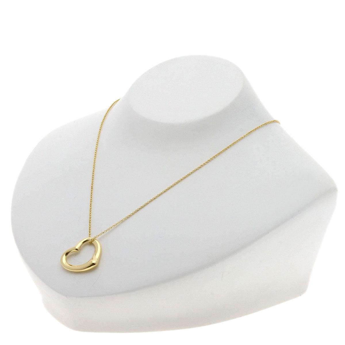 TIFFANY&Co. Necklace Open heart K18 Yellow Gold Ladies