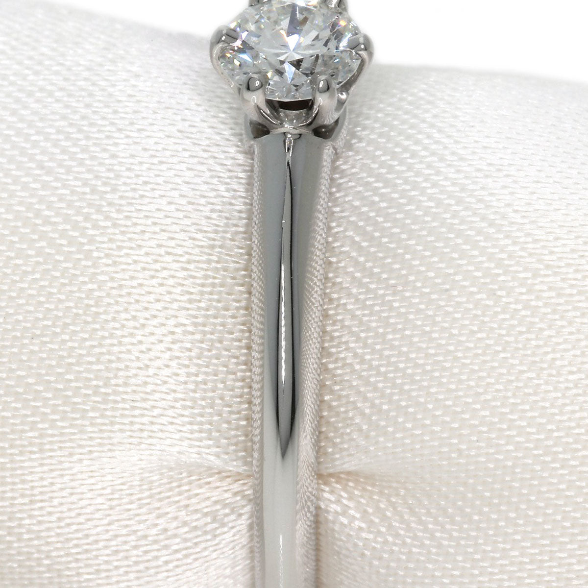 TIFFANY&Co. Ring Solitaire Knife Edge Diamond Platinum PT950 Ladies