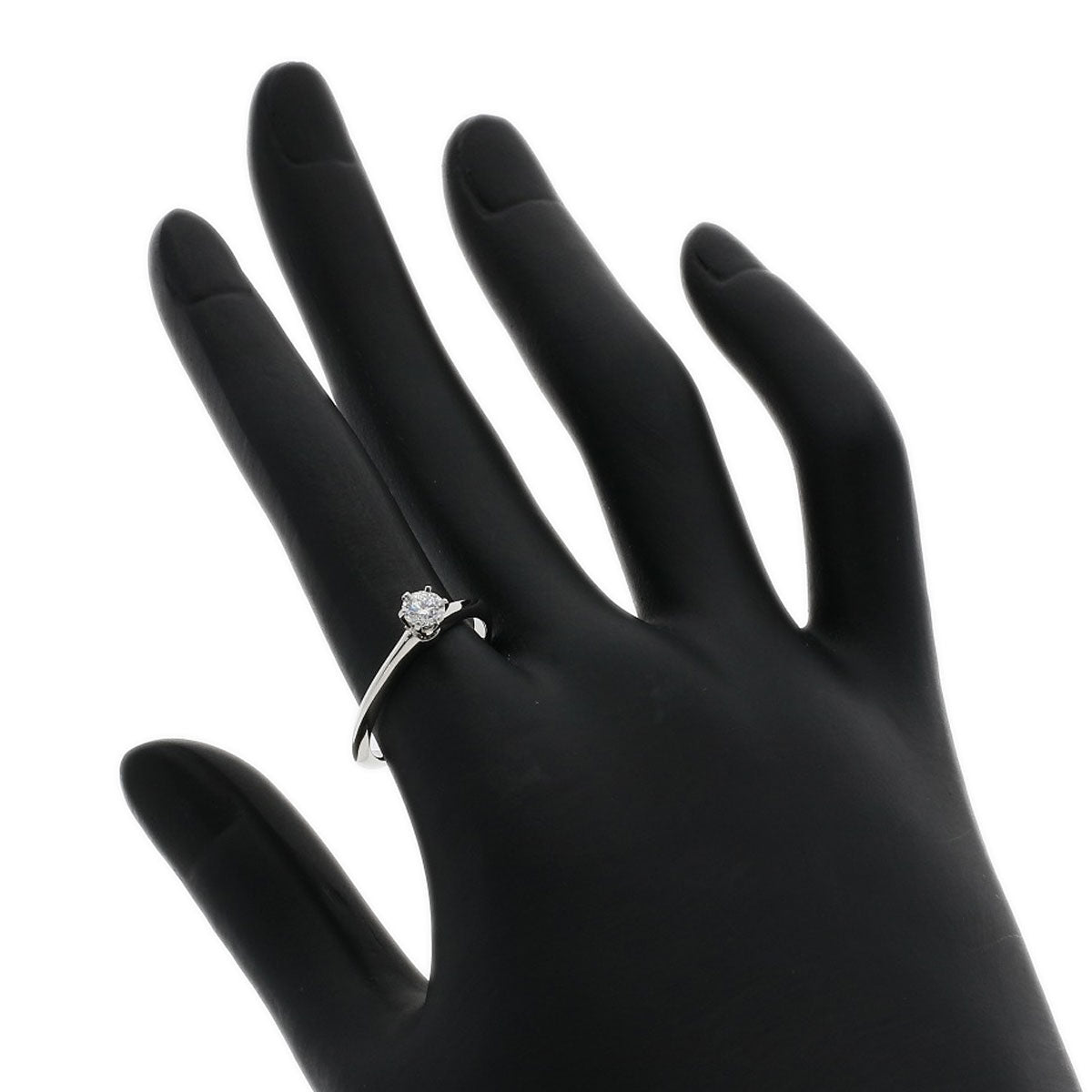 TIFFANY&Co. Ring Solitaire Knife Edge Diamond Platinum PT950 Ladies