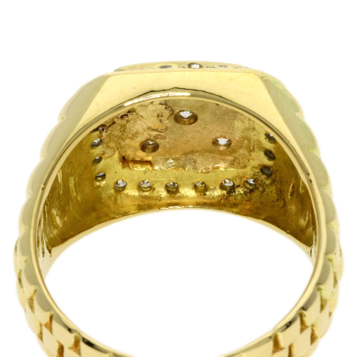 0.28ct Diamond Ring K18 Yellow Gold 11.72g Ladies