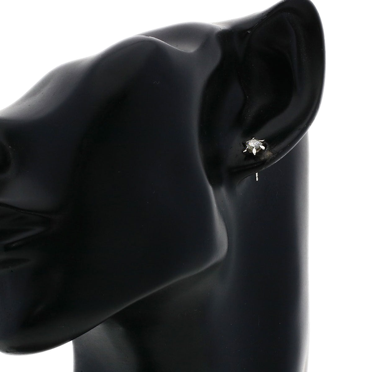 0.223ct Diamond earring Platinum 1.4g Ladies