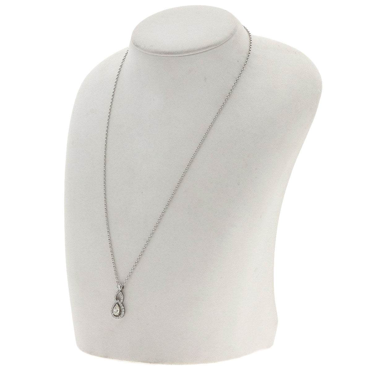 0.523ct Diamond Necklace K18 White Gold PT850 5.6g Ladies