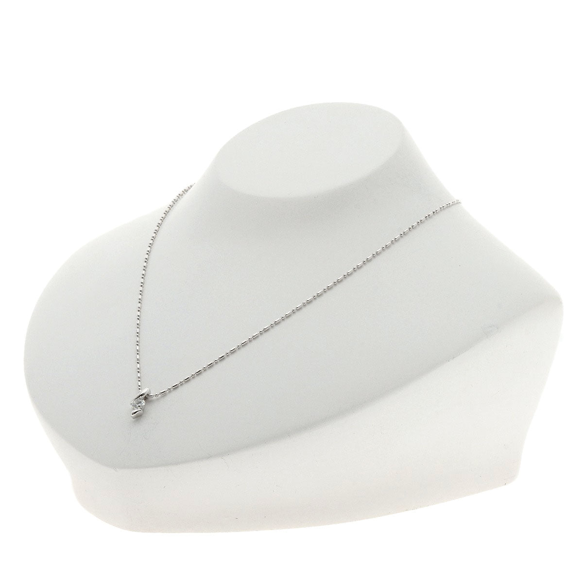 0.32ct Diamond Necklace Platinum PT900 PT850 4.4g Ladies