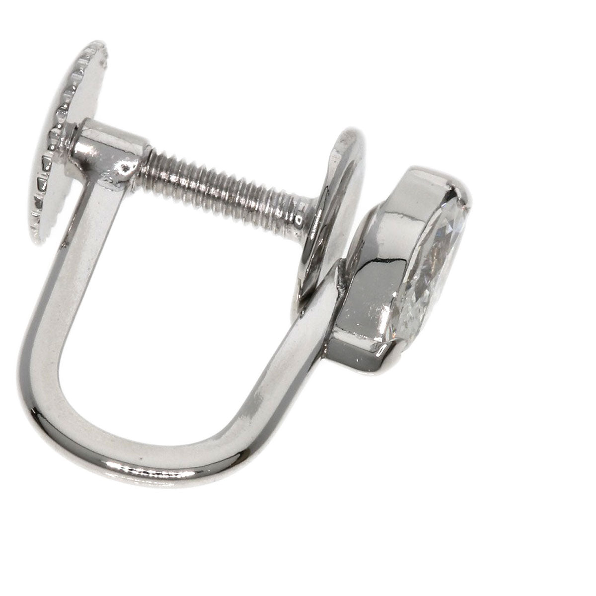 Diamond Earring Platinum PT900 2.4g Ladies