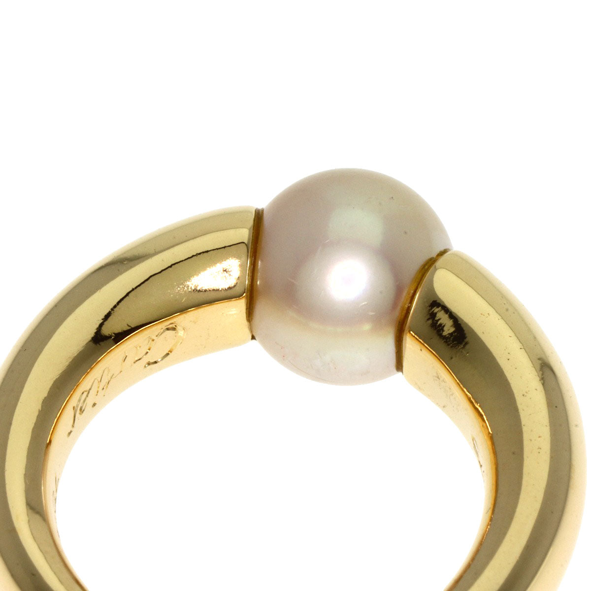 CARTIER Ring Perla Pearl Pearl #49 K18 Yellow Gold Ladies