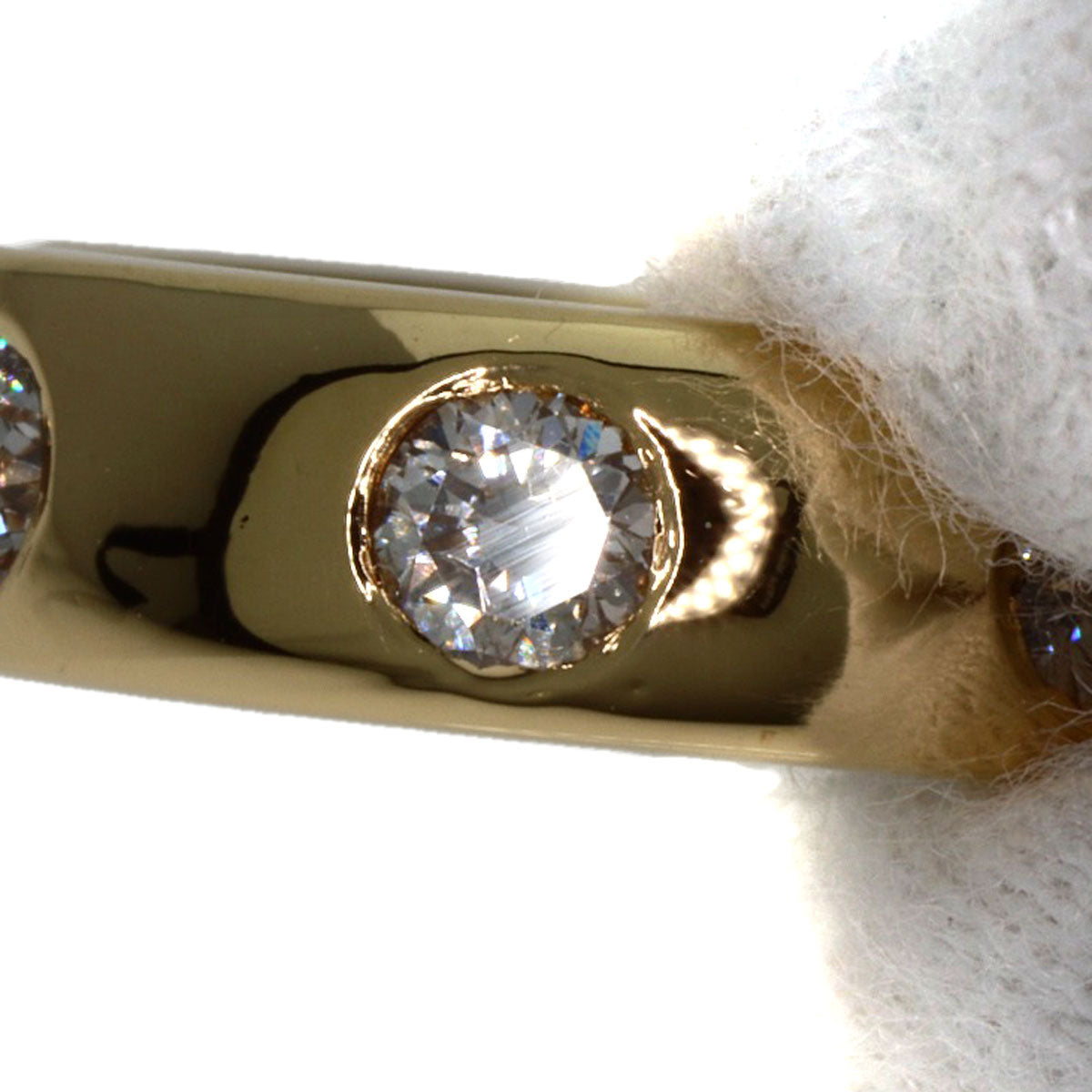 0.863ct 6P Diamond Ring K18 Yellow Gold 7.47g Ladies