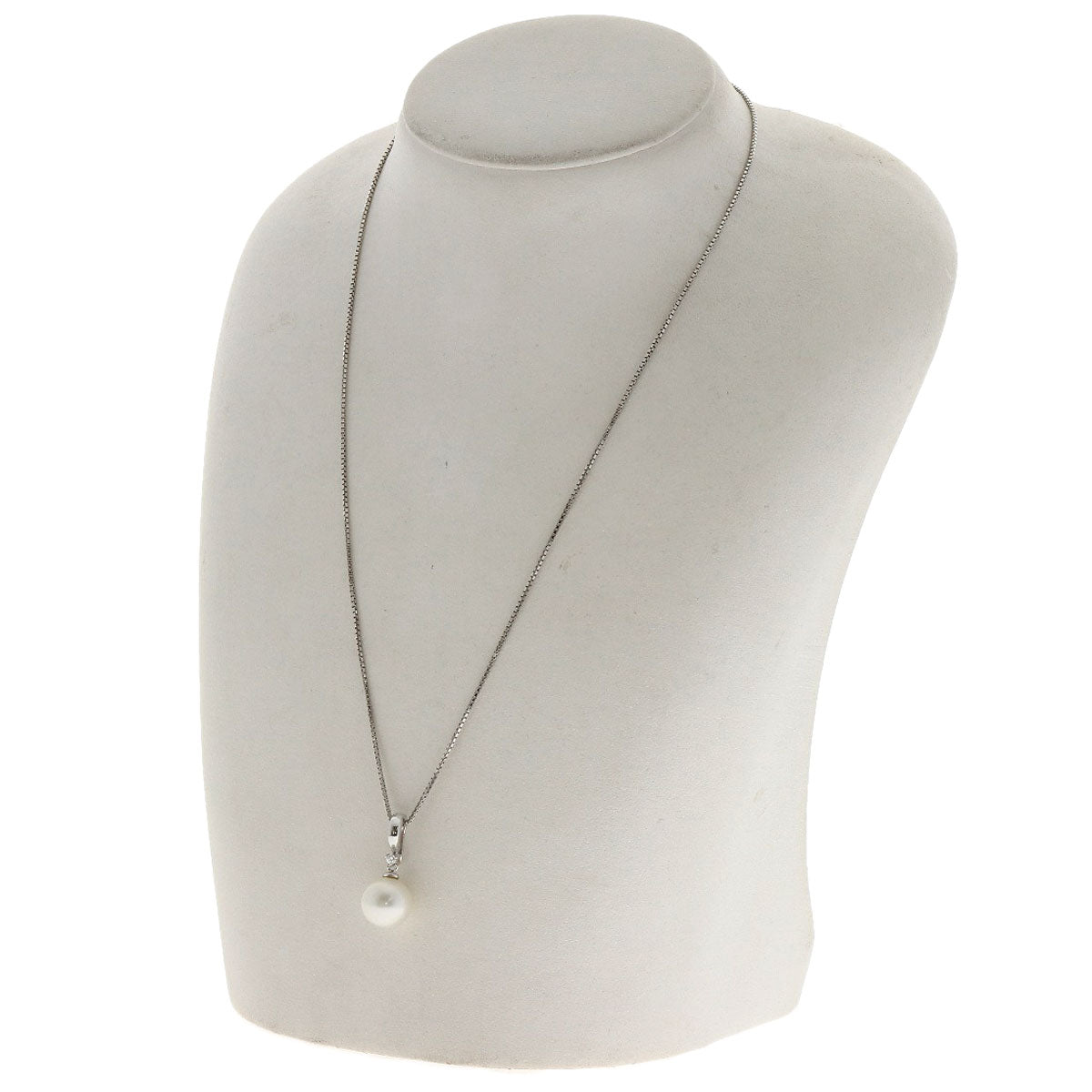 Pearl Pearl Necklace K18 White Gold PT850 7.4g Ladies