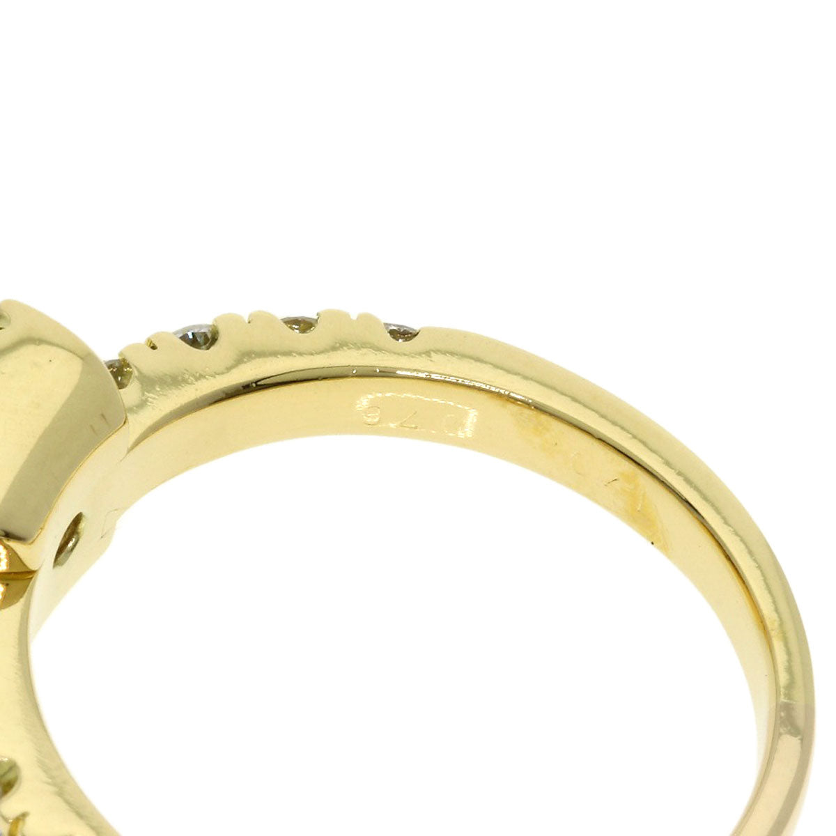 0.41ct Diamond Ring K18 Yellow Gold 8.2g Ladies