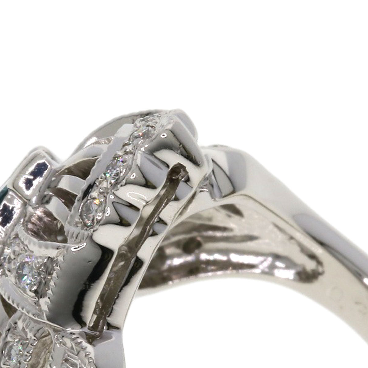 0.36ct Blue Diamond Diamond Mystery Setting Ring Platinum PT900 13.3g Ladies