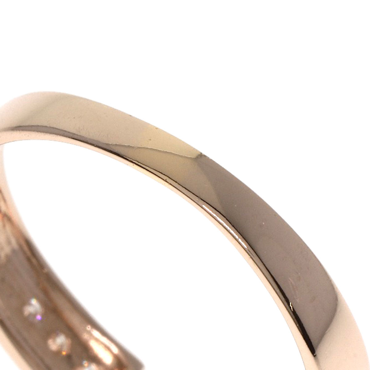 0.373ct Diamond Ring K18 Pink Gold 2.6g Ladies