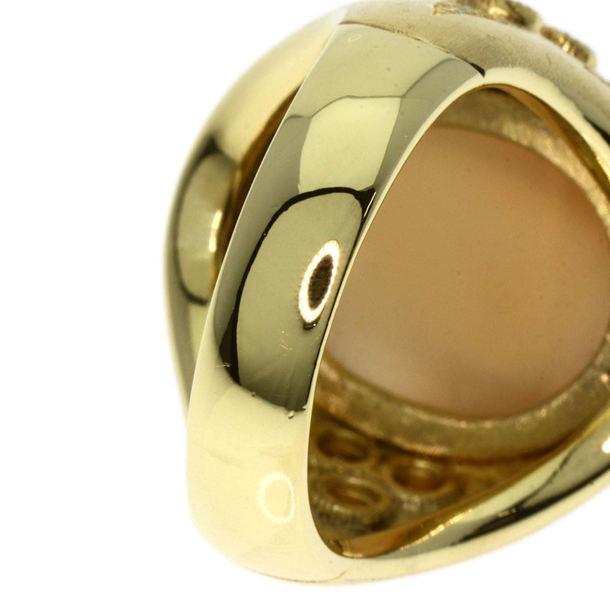 13.16ct Moonstone Diamond Ring K18 Yellow Gold 15.3g Ladies