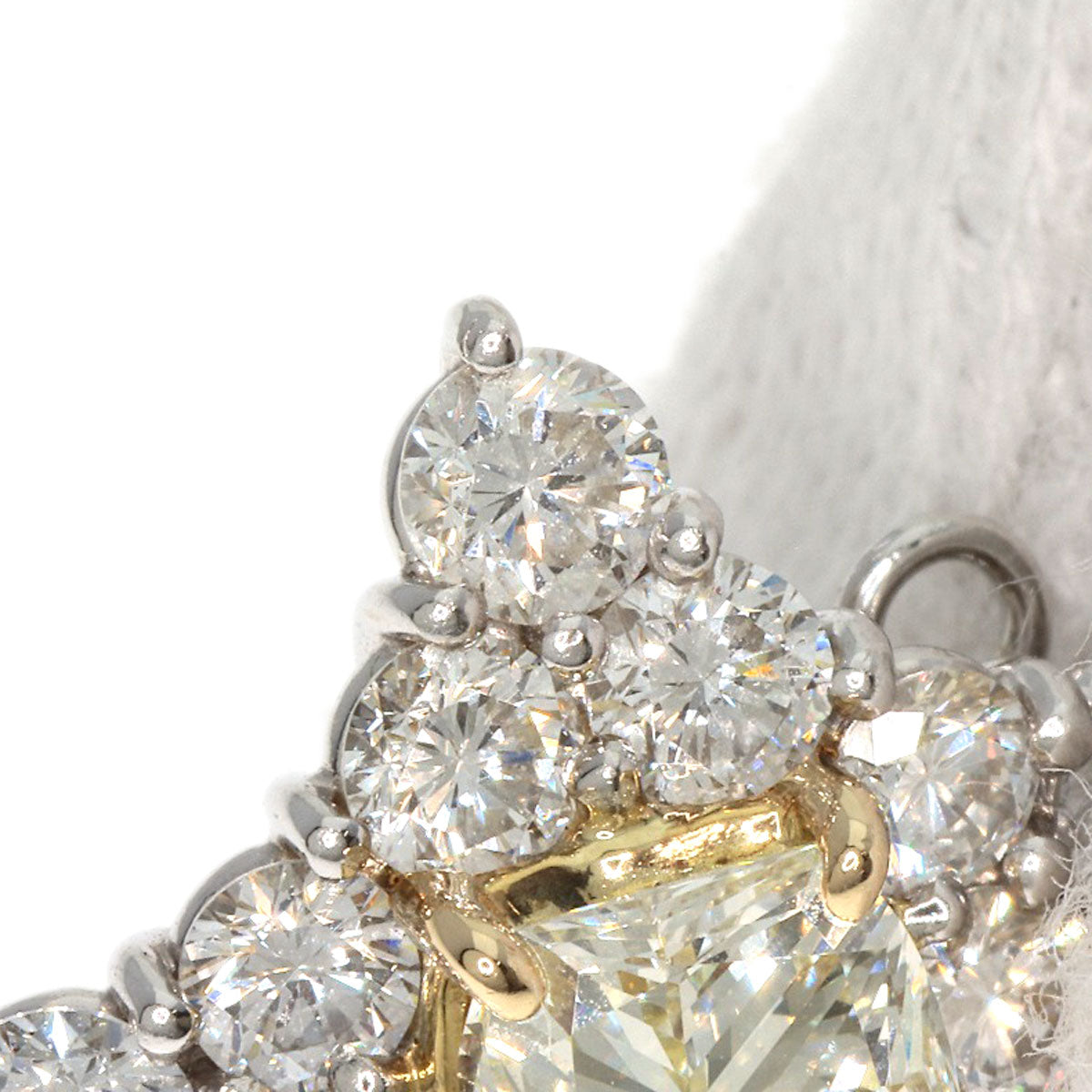 1.05ct Diamond Pendant top Platinum PT900 18K Yellow Gold 3.5g Ladies