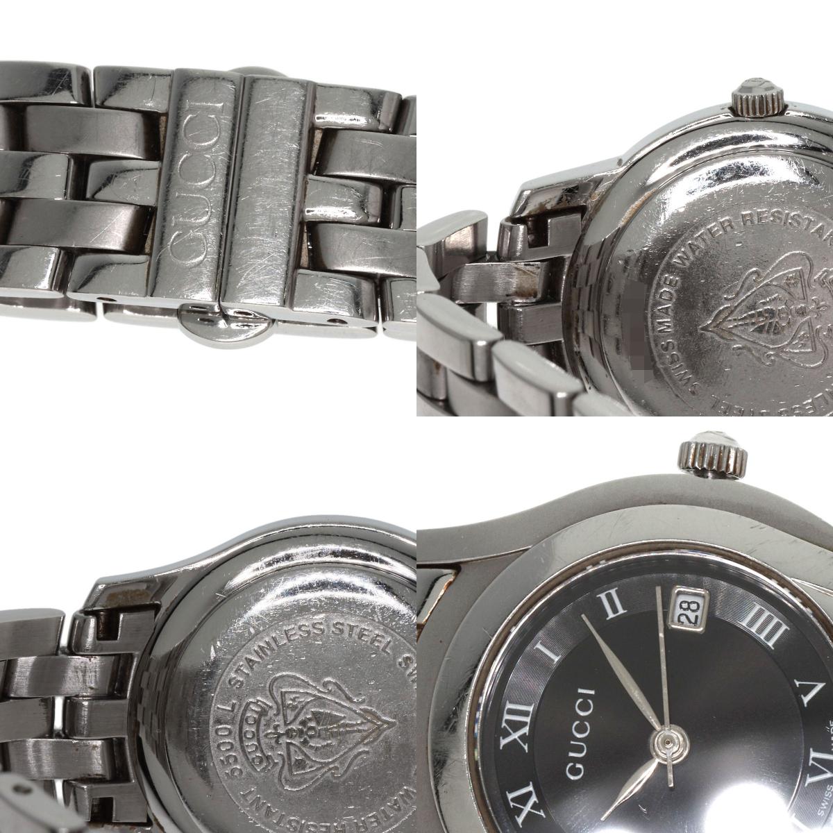 GUCCI Round face Watches 5500L Stainless Steel/Stainless Steel Ladies