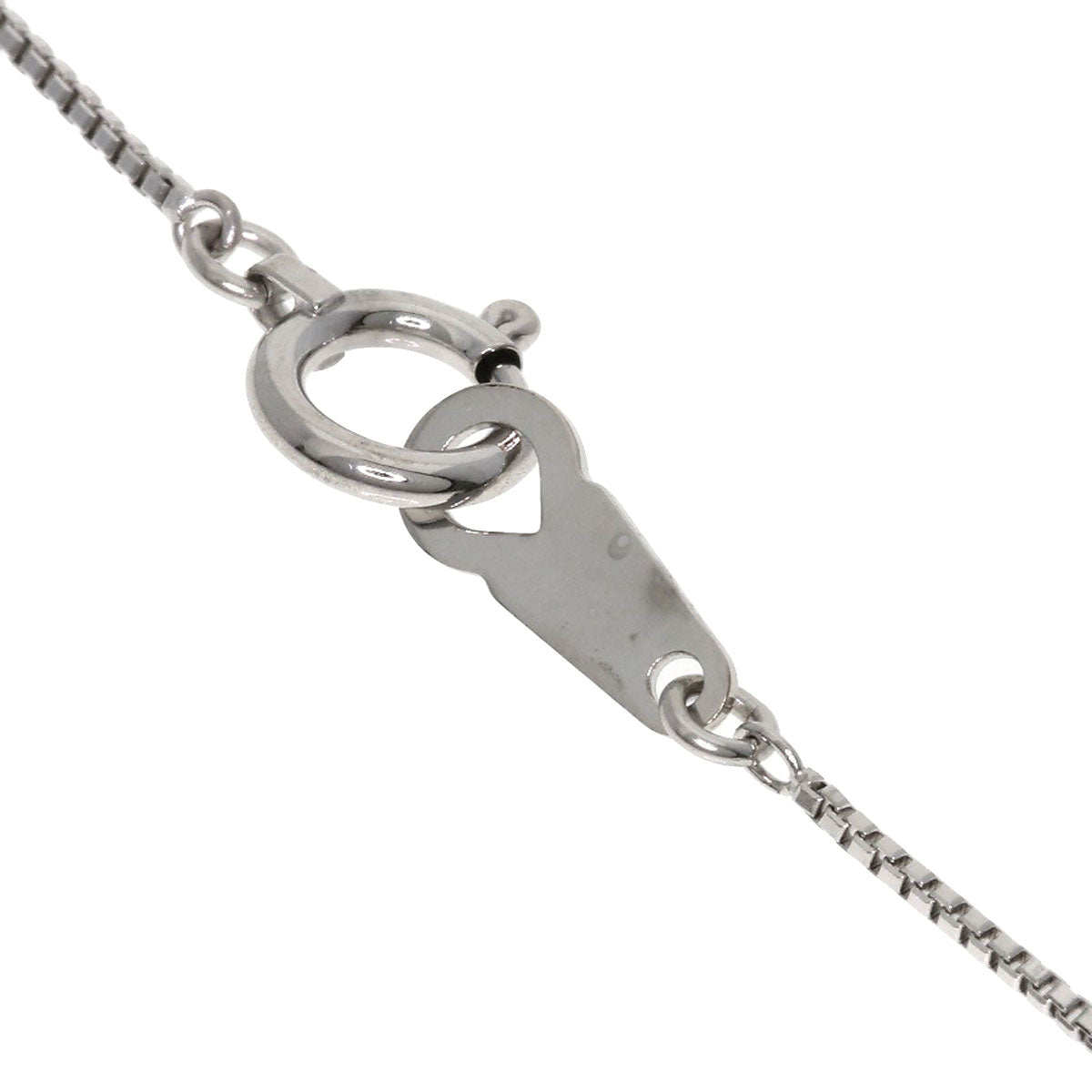 0.21ct Drop Diamond Necklace K18 White Gold 3.81g Ladies