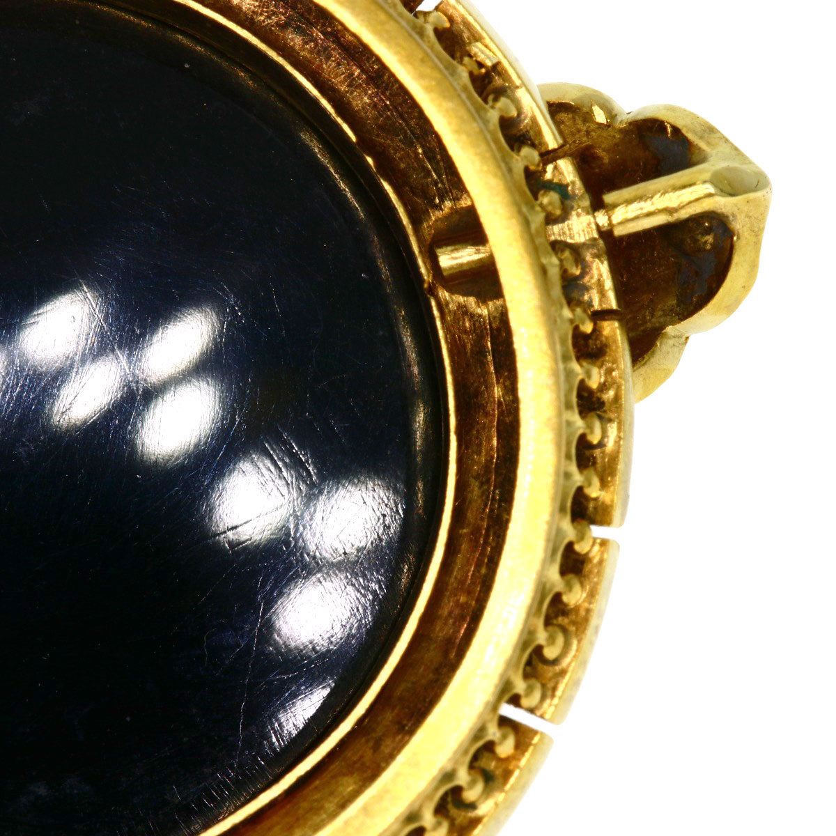 Cameo Pearl Pearl Brooch 18K 25.4g Ladies