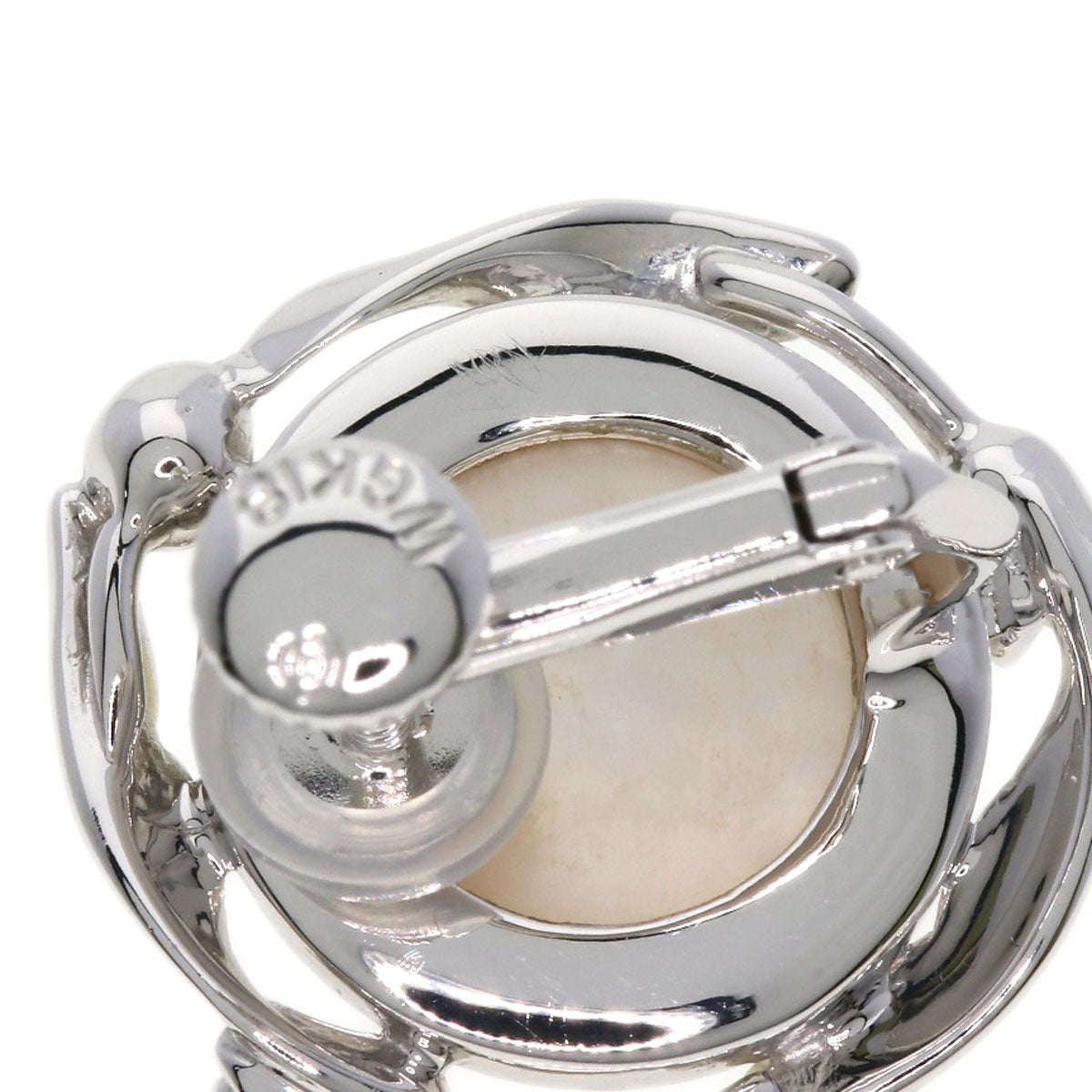 TASAKI Earring Mabe Pearl Pearl K18 White Gold Ladies