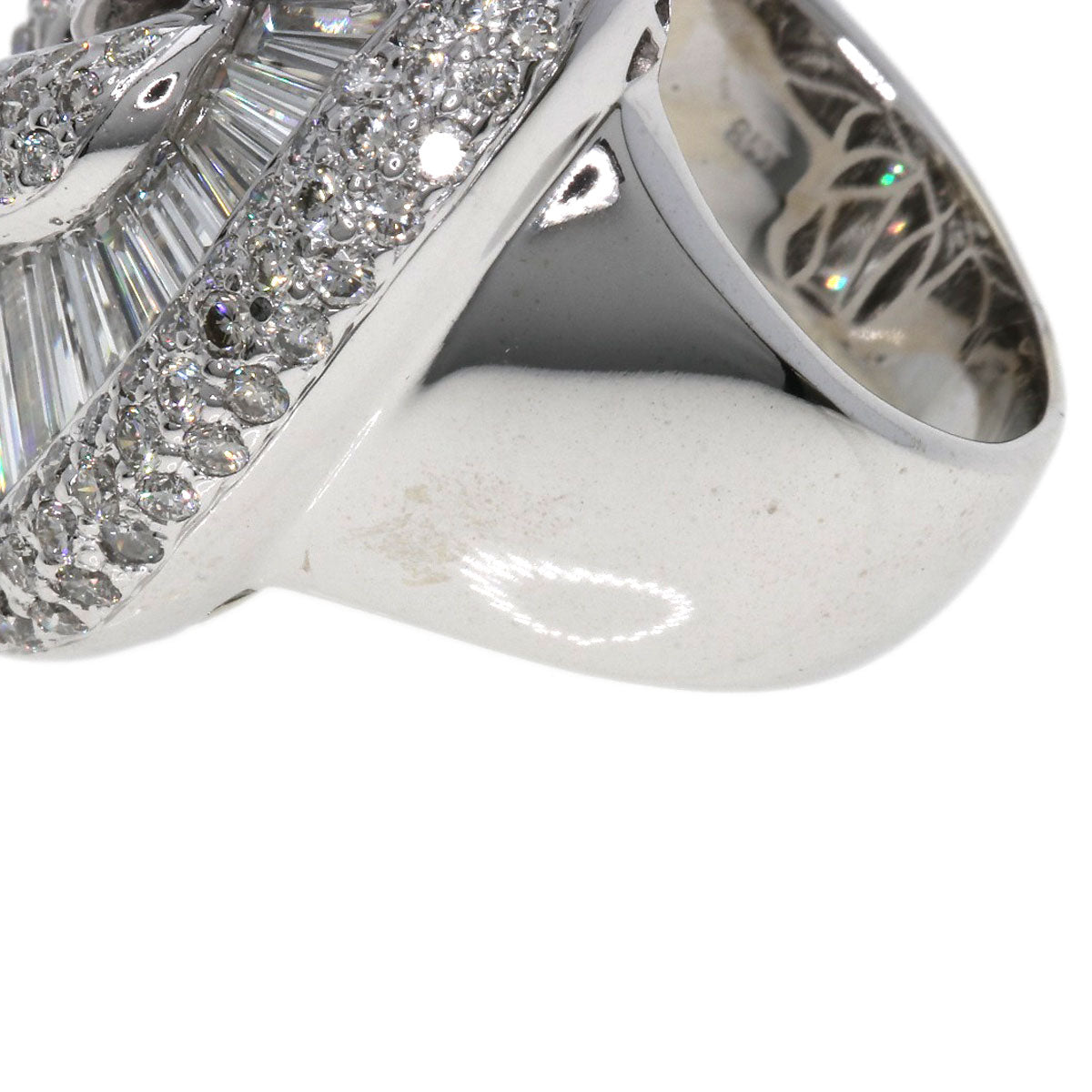 4.32ct Diamond Ring K18 White Gold 19.3g Ladies