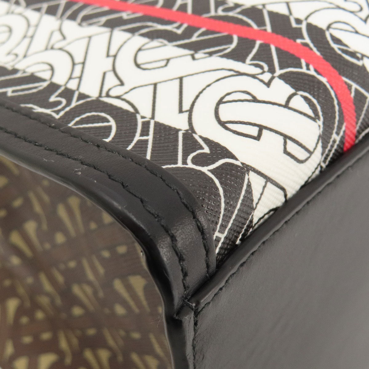 バーバリー Bロゴ トートバッグ PVC/レザー レディース 【中古】【BURBERRY】