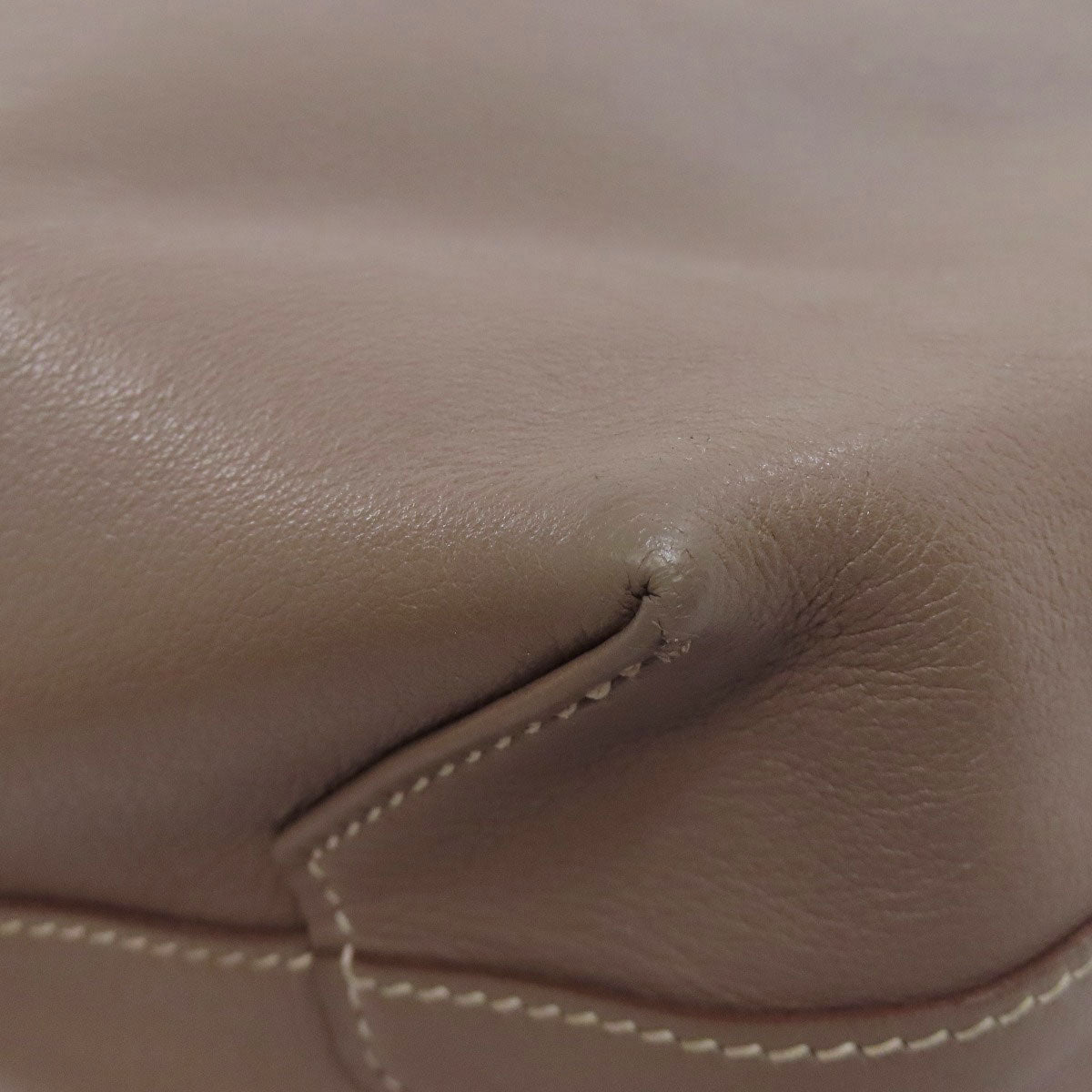 HERMES Tote Bag Double Sense 28 Etoupe Lime Vossikkim Ladies
