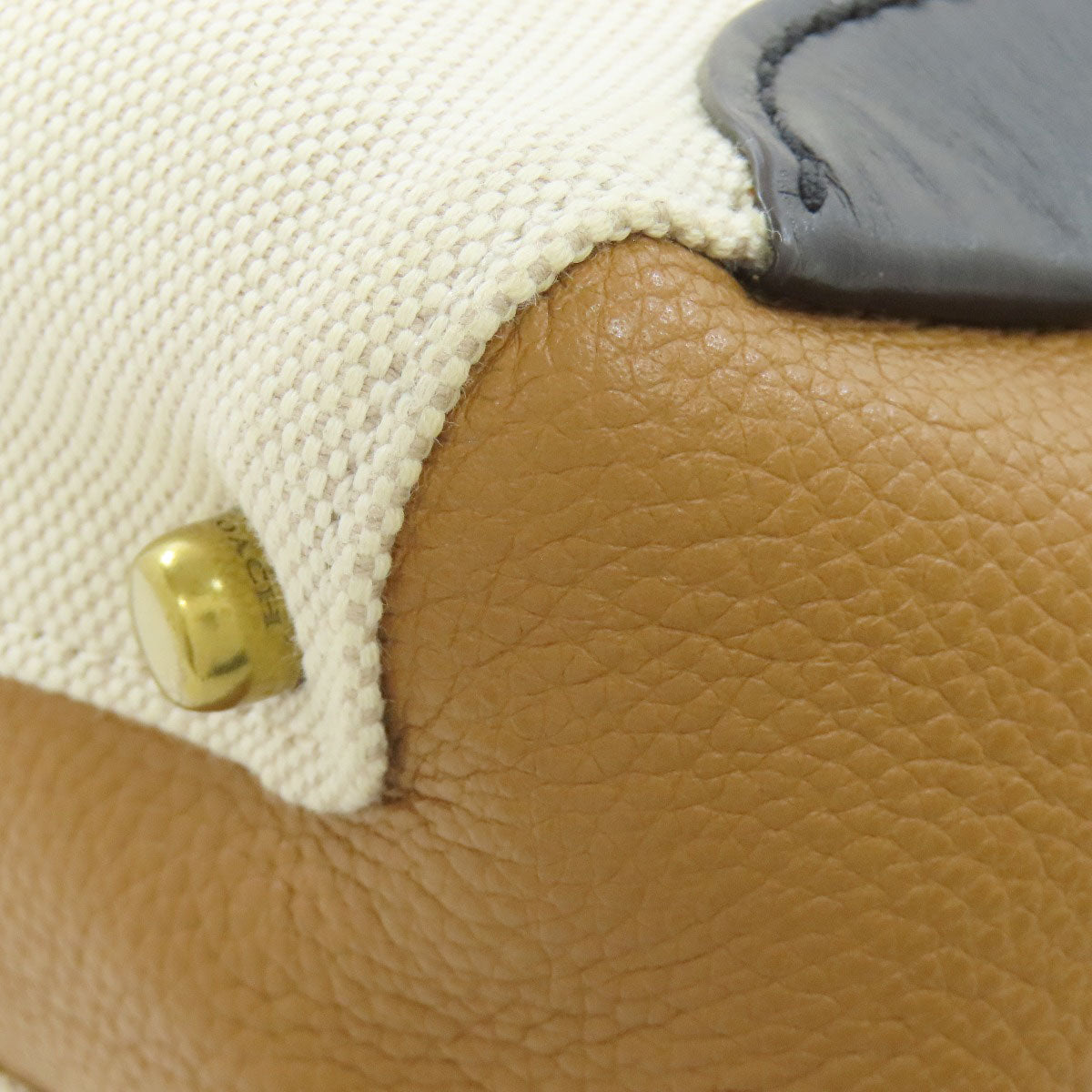 COACH 89971 Tote Bag Hadley Hobo Canvas LeatherLadies