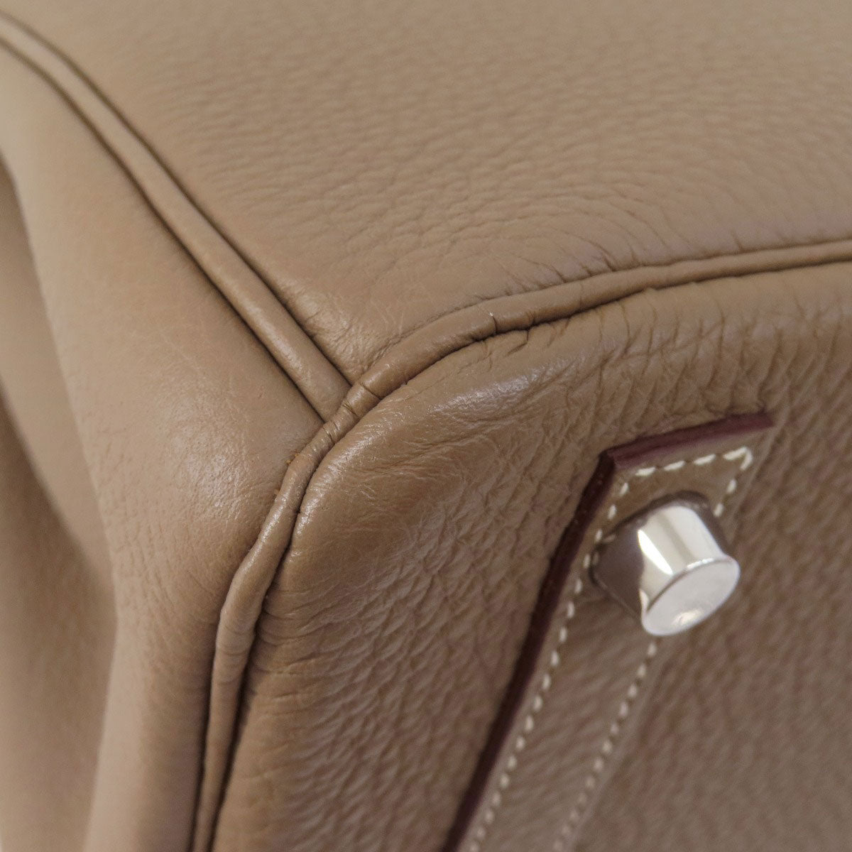 HERMES Handbag Birkin 30 Etoupe SilverHardware Togo Ladies