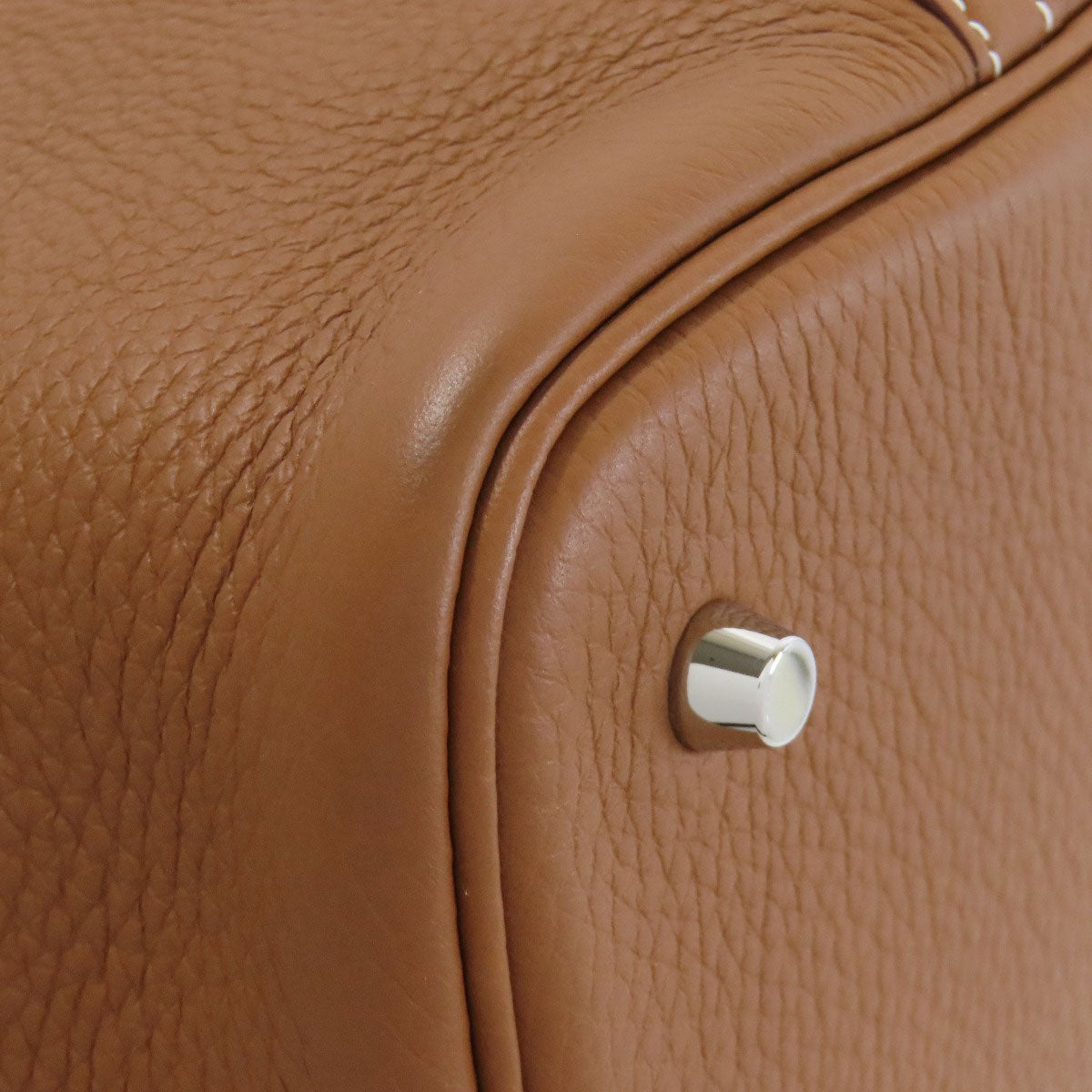 HERMES Handbag Picotin Lock MM Gold SilverHardware Taurillon Clemence Ladies