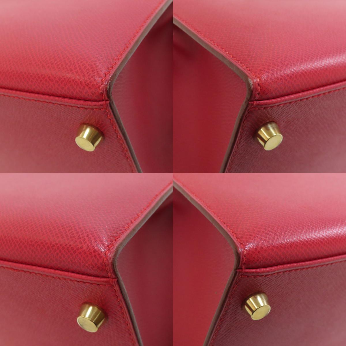 エルメス ケリー28 外縫い ゴールド金具 ハンドバッグ エプソン レディース 【中古】【HERMES】