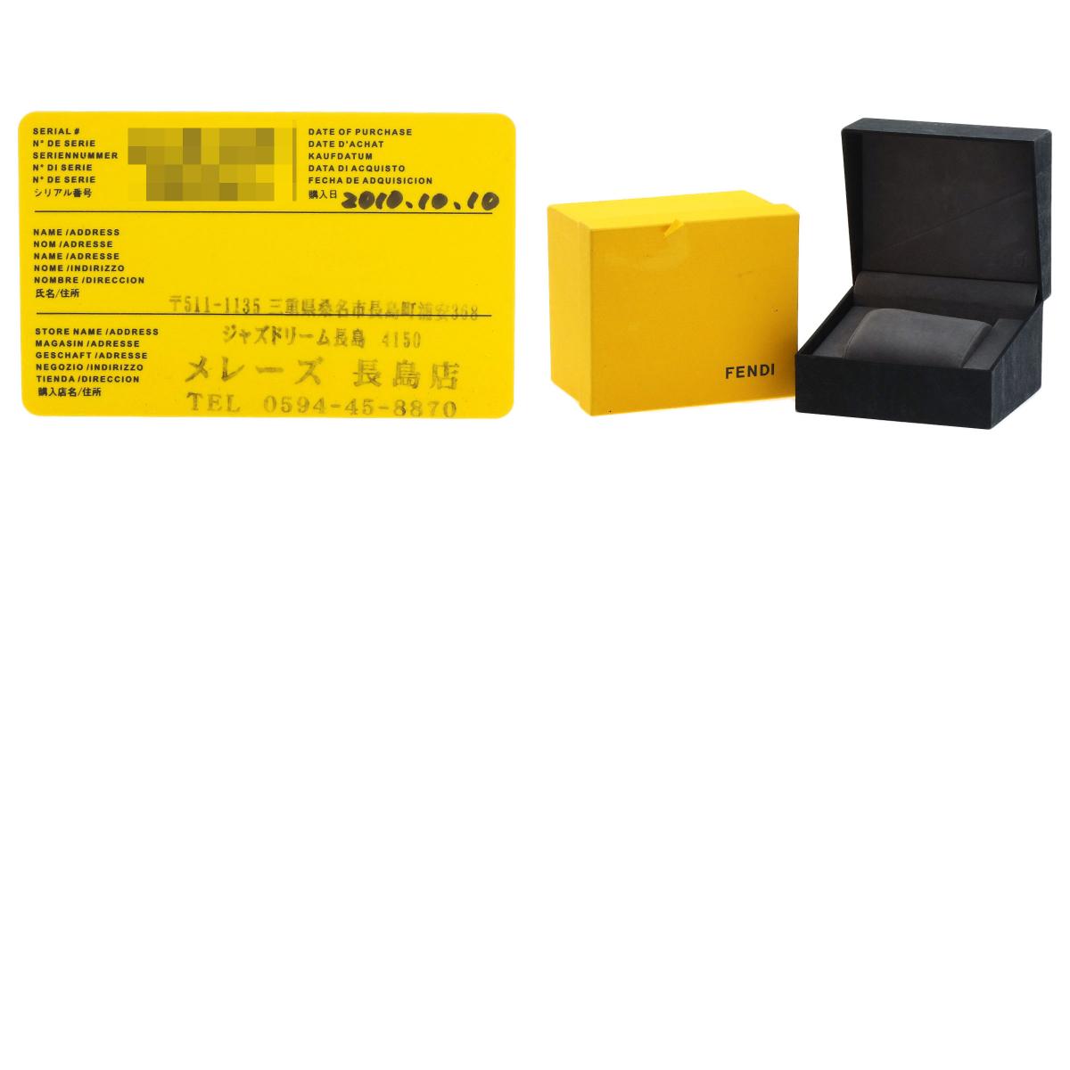 FENDI Beefendi Watches 3800L Stainless Steel/Leather Ladies