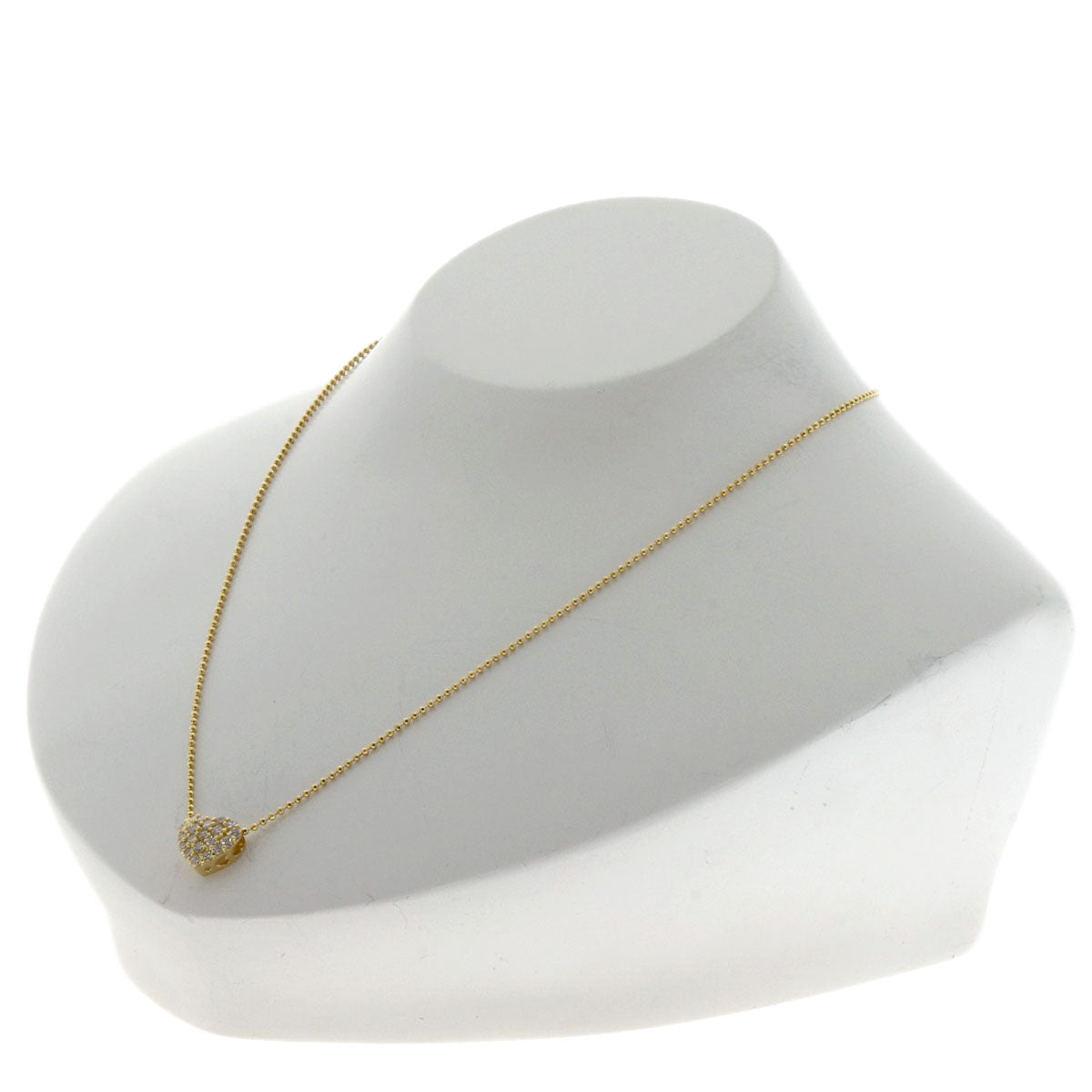 Ponte Vecchio Necklace Heart motif Diamond K18 Yellow Gold Ladies