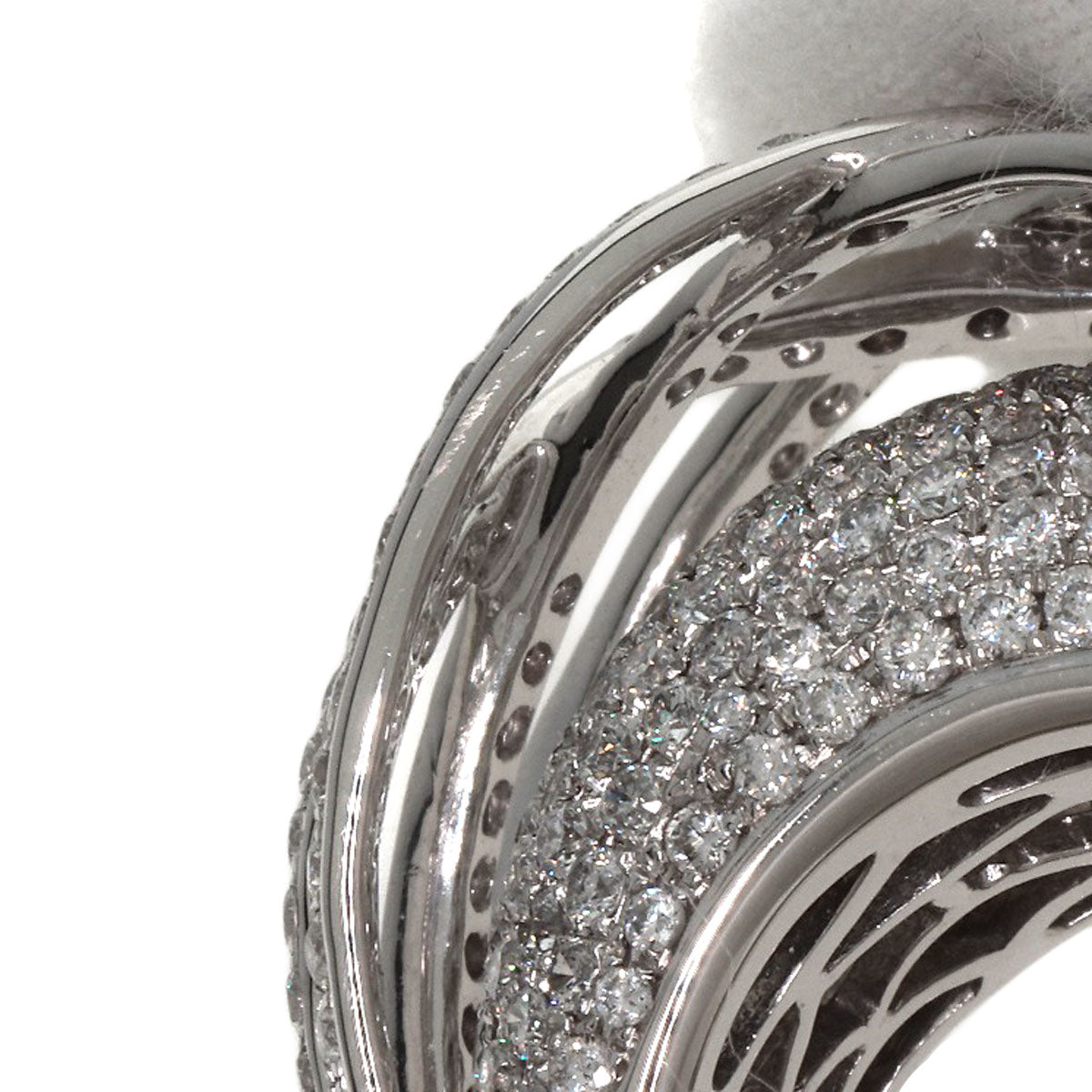 Diamond Ring K18 White Gold 16.35g Ladies
