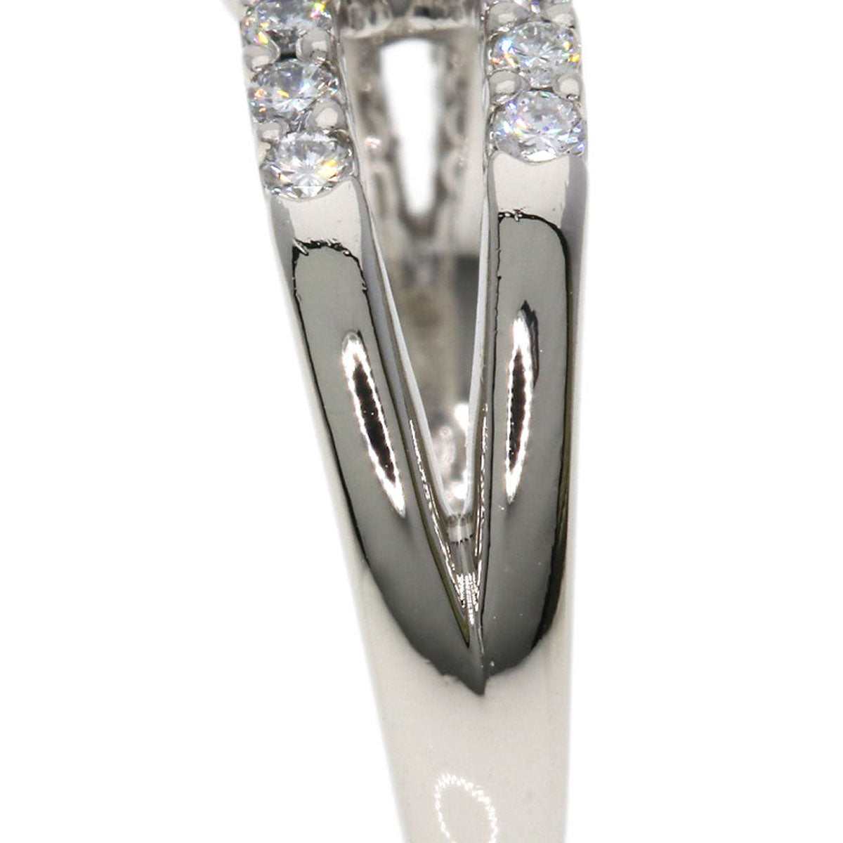 0.82ct Diamond Ring Platinum PT900 6.8g Ladies