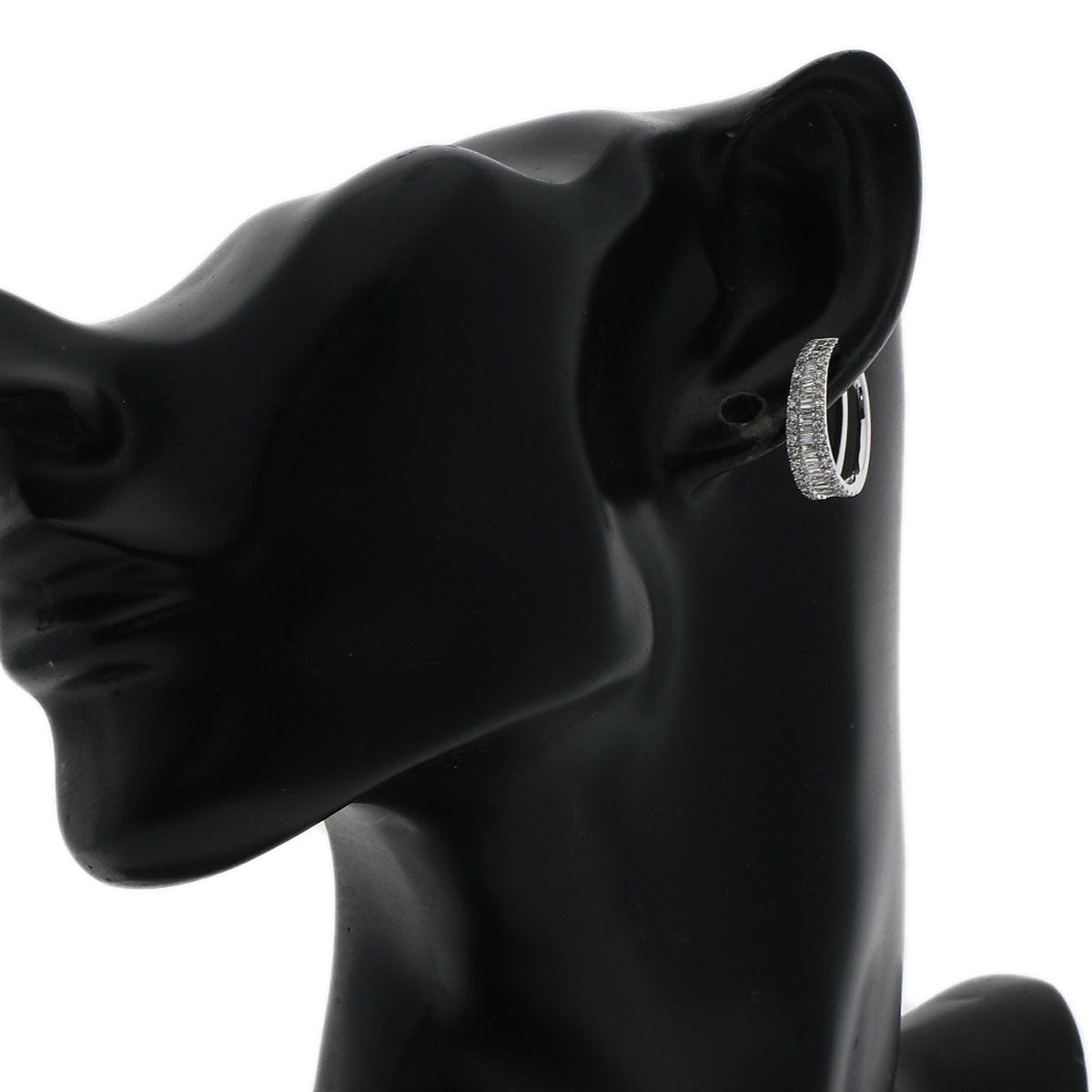 0.55ct Ear cuff Diamond Earring Platinum PT950 3g Ladies