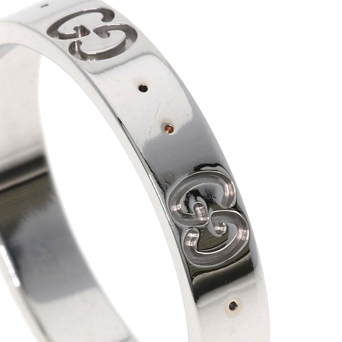 GUCCI Ring Icon # 18 K18 White Gold Ladies