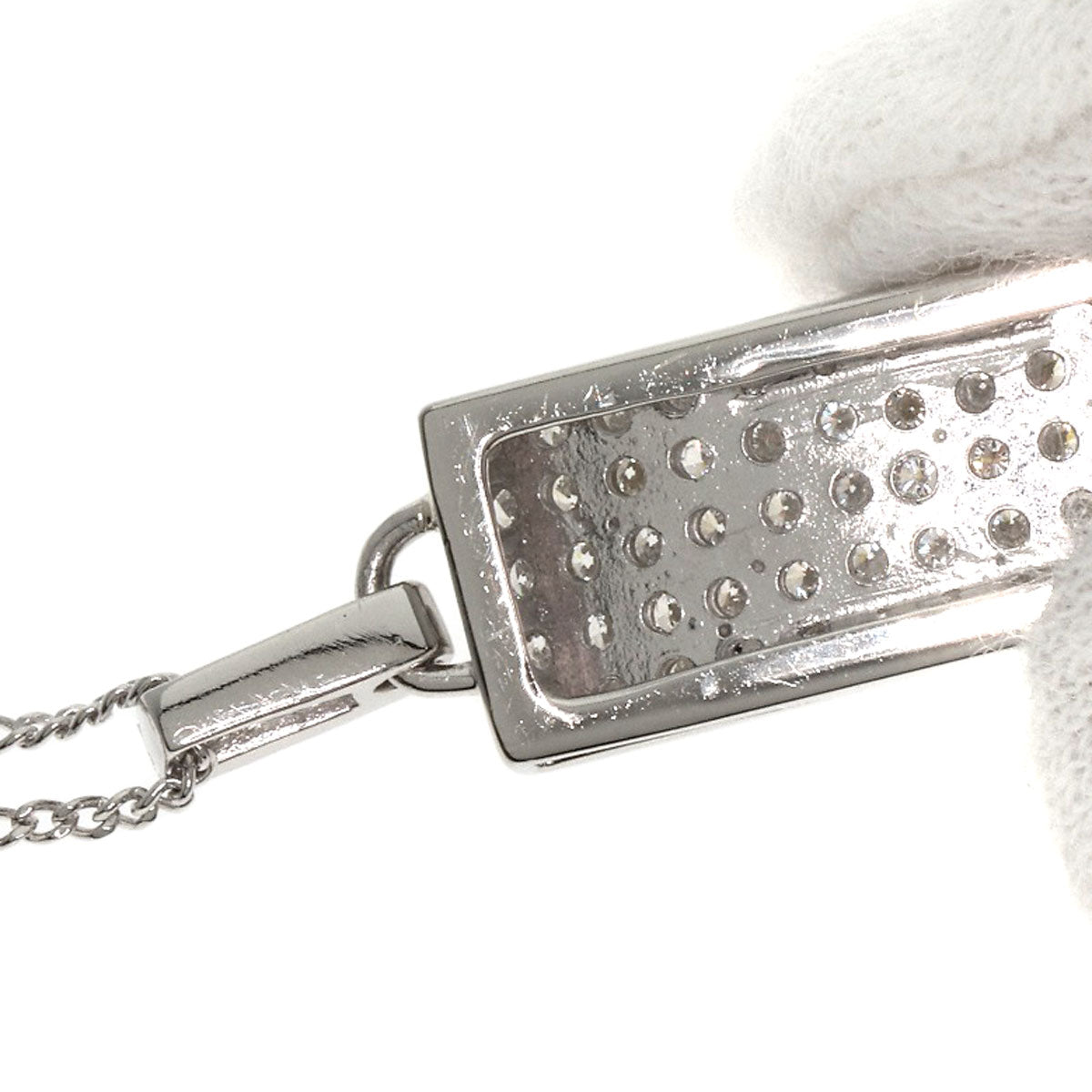 1ct Diamond Necklace Platinum PT900 PT850 6.4g Ladies