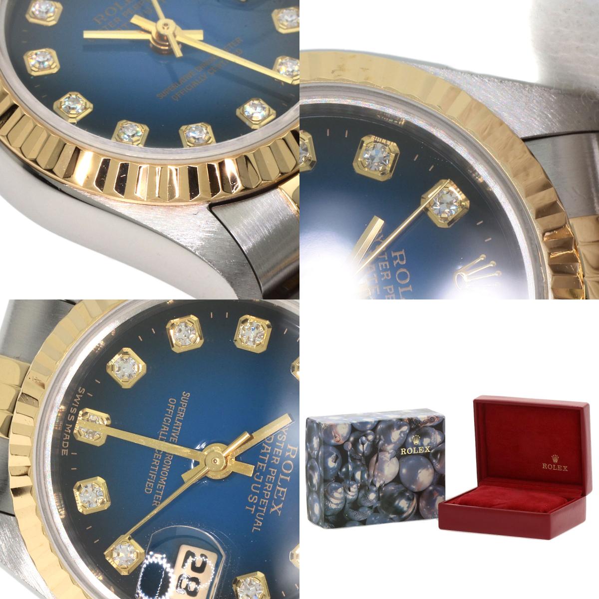 ROLEX DATEJUST 10P Diamond Watches 69173G Stainless Steel/SSxK18YG Ladies