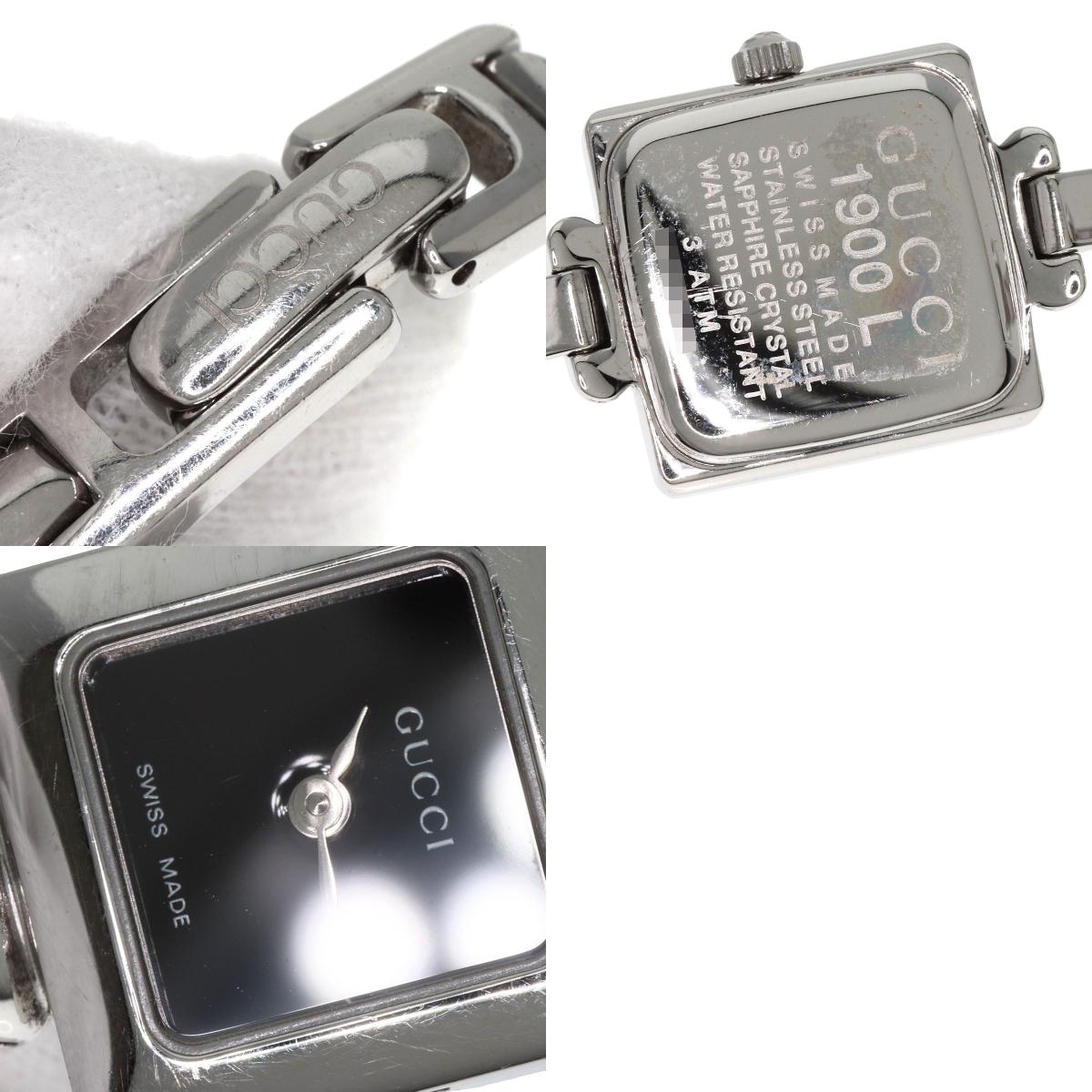 GUCCI Square face Watches 1900L Stainless Steel/Stainless Steel Ladies