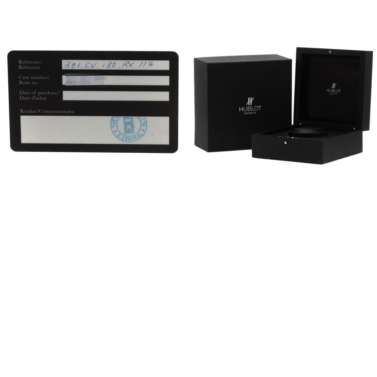 HUBLOT Big Bang Black Magic Diamond Watches 301.CV.130.RX.114 titaniumCeramic/Rubber mens