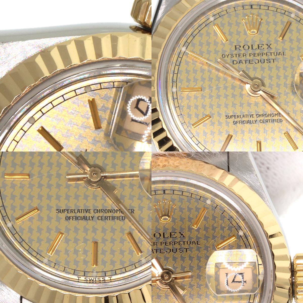 ROLEX Datejust Houndstooth Houndstooth Watches 69173 Stainless Steel/SSxK18YG Ladies