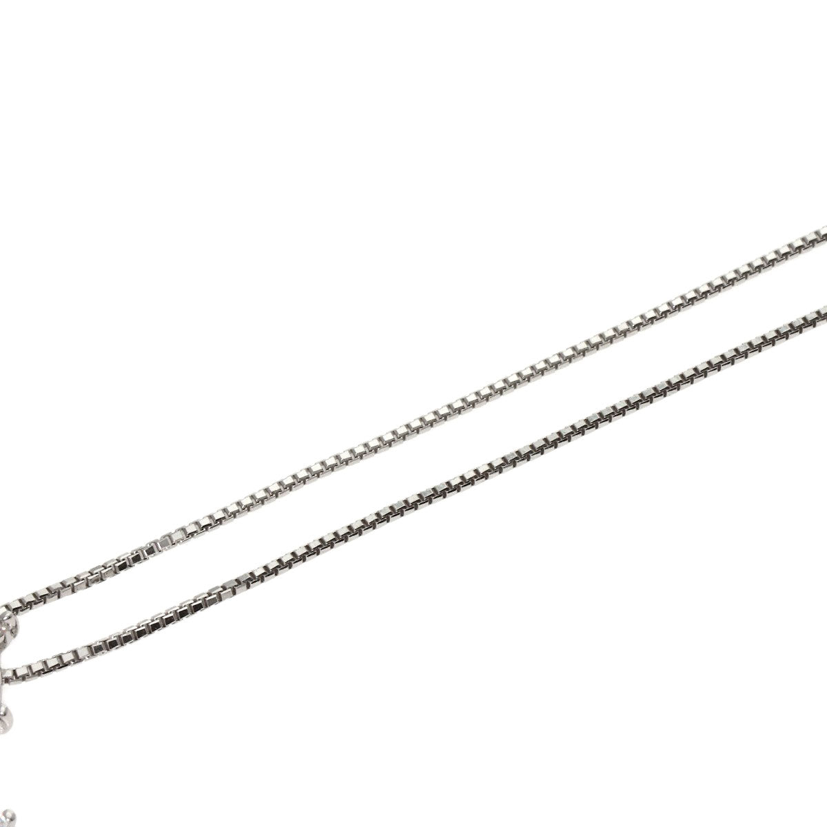 0.66ct Diamond Necklace K14 White Gold 4.5g Ladies