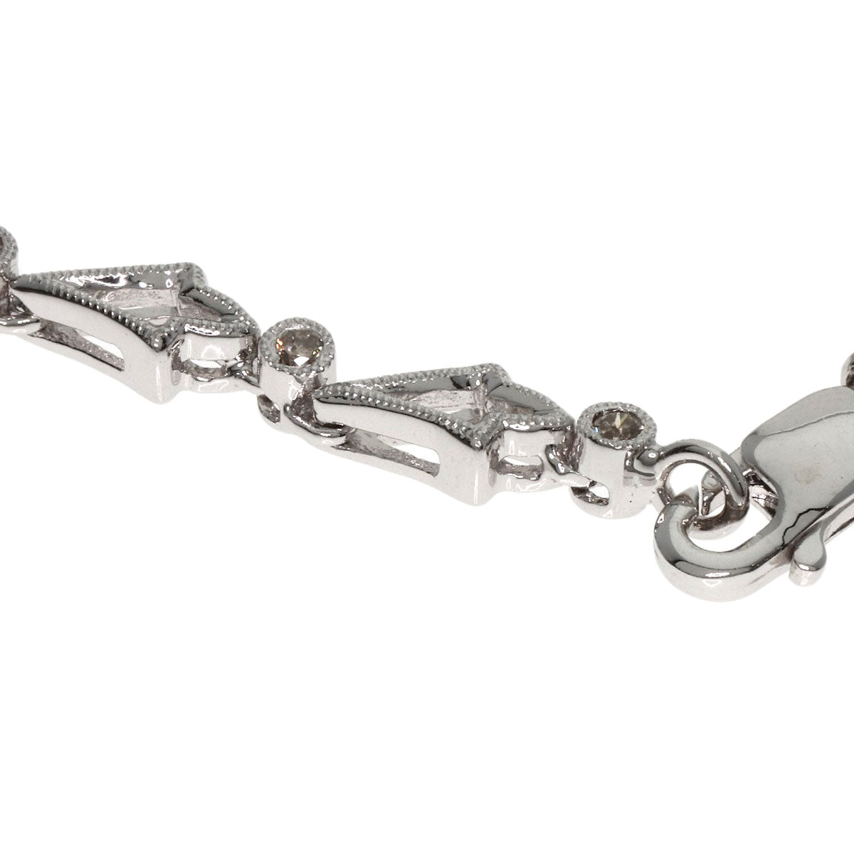 2.05ct Diamond Necklace K18 White Gold 24.4g Ladies