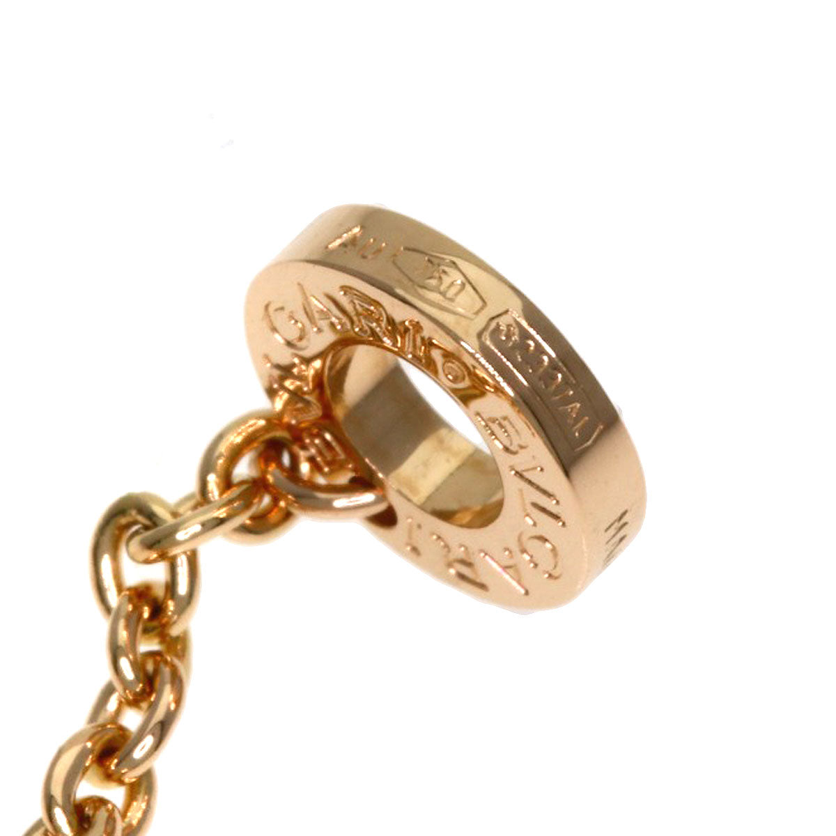 BVLGARI Necklace B.zero1 White Ceramic K18 Pink Gold Ladies