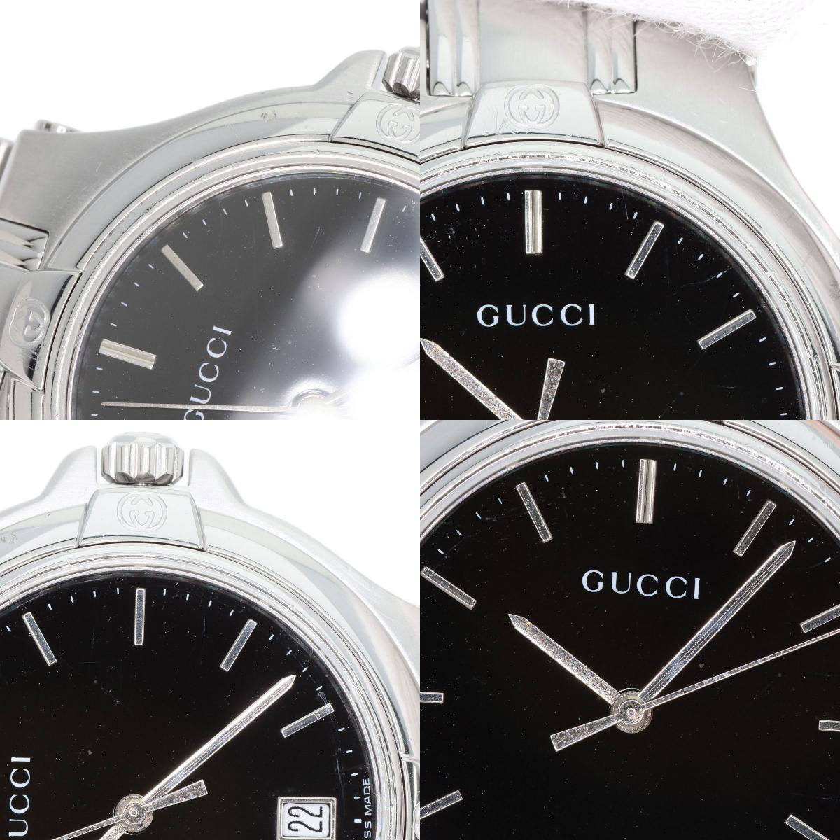 GUCCI Round face Watches Stainless Steel/Stainless Steel mens