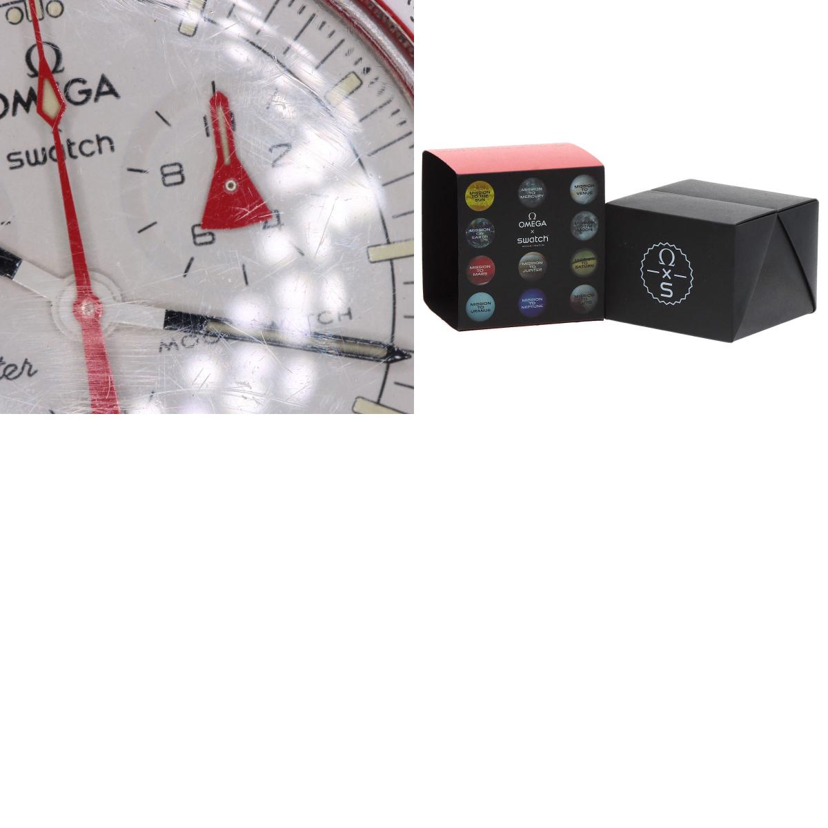 Swatch OMEGA MOONSWATCH MISSION TO MARS Watches SO33R100 Ceramic/Nylon mens