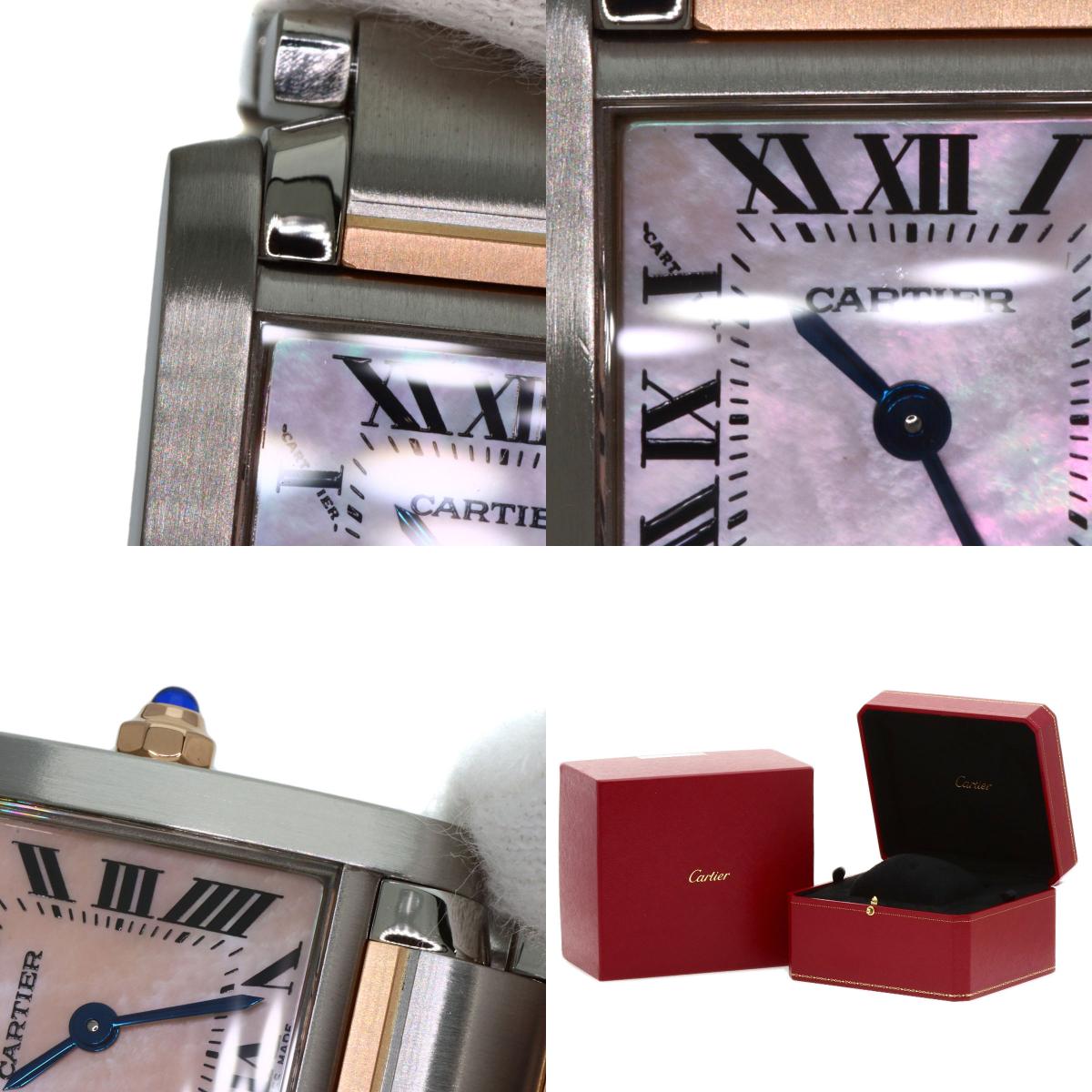 CARTIER Tank francaise SM Watches W51027Q4 Stainless Steel/SSxK18PG Ladies