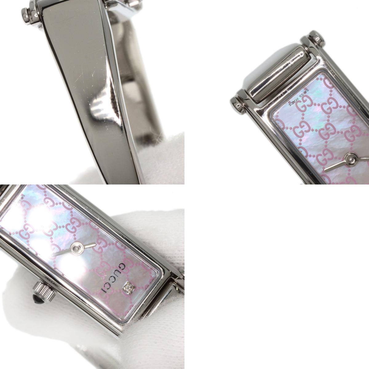 GUCCI 1P Diamond Watches 1500L Stainless Steel/Stainless Steel Ladies