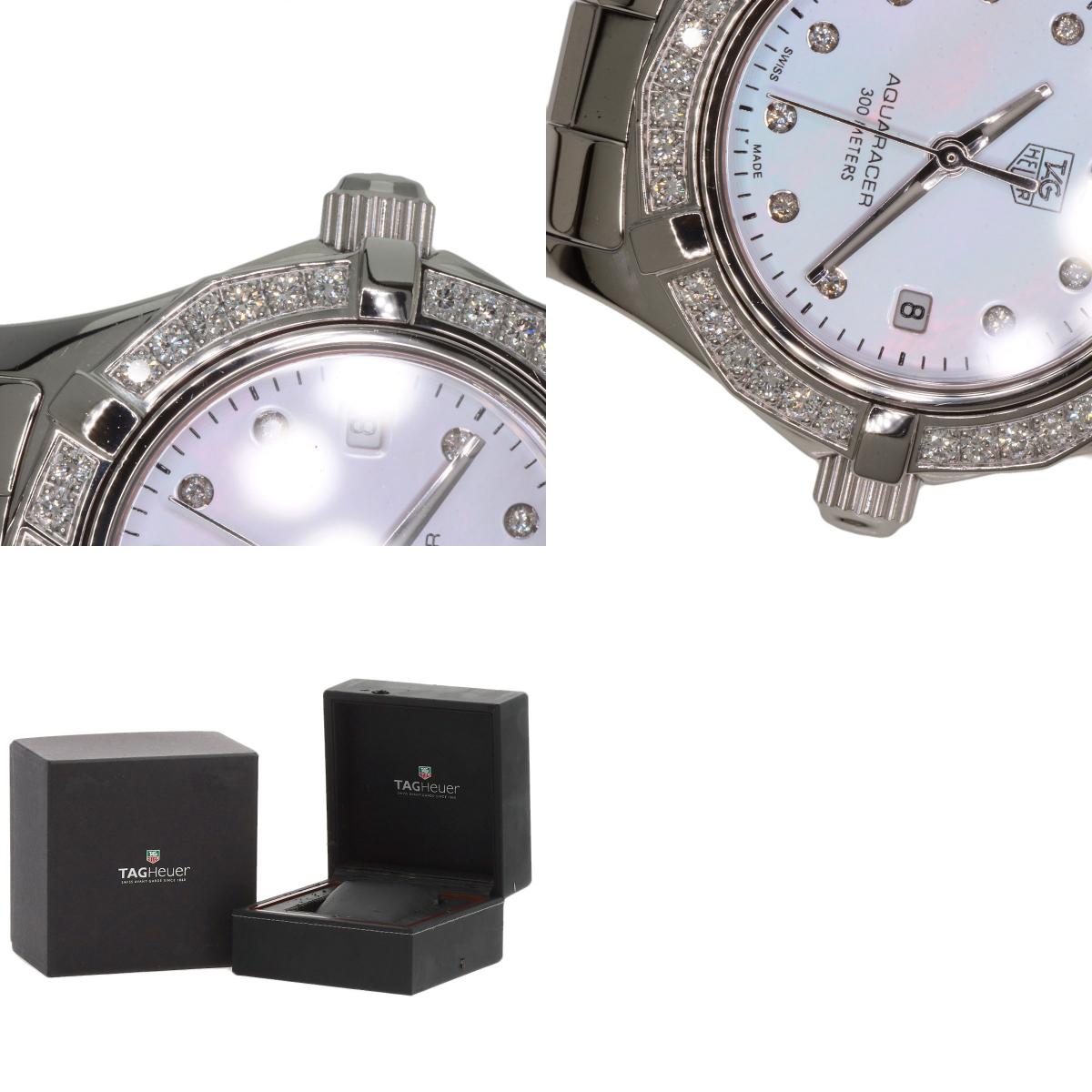 TAG HEUER Aquaracer Bezel 10P Diamond Watches WAF141B Stainless Steel/Stainless Steel Ladies