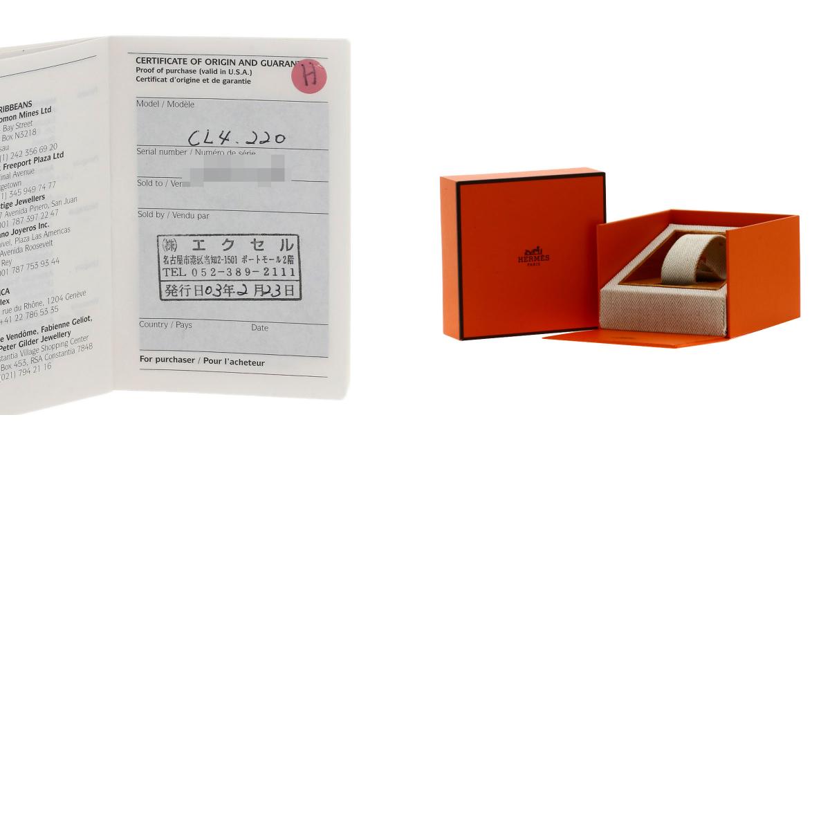 HERMES Clipper Watches CL4.220 Stainless Steel/SSxGP Ladies